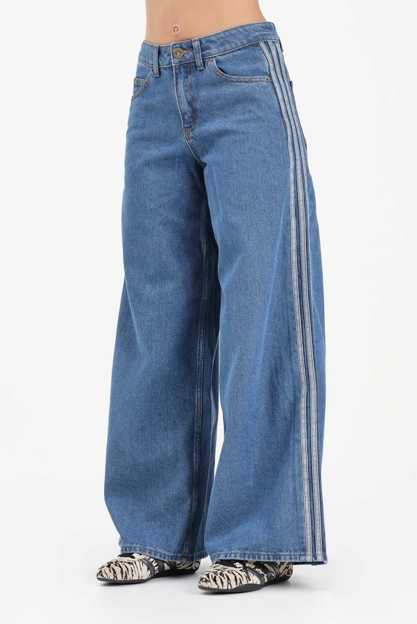 ADIDAS ORIGINALS Jeans TRACK FIREBIRD ADILENIUM in denim medio da donna KD2906 . ADIDAS ORIGINALS