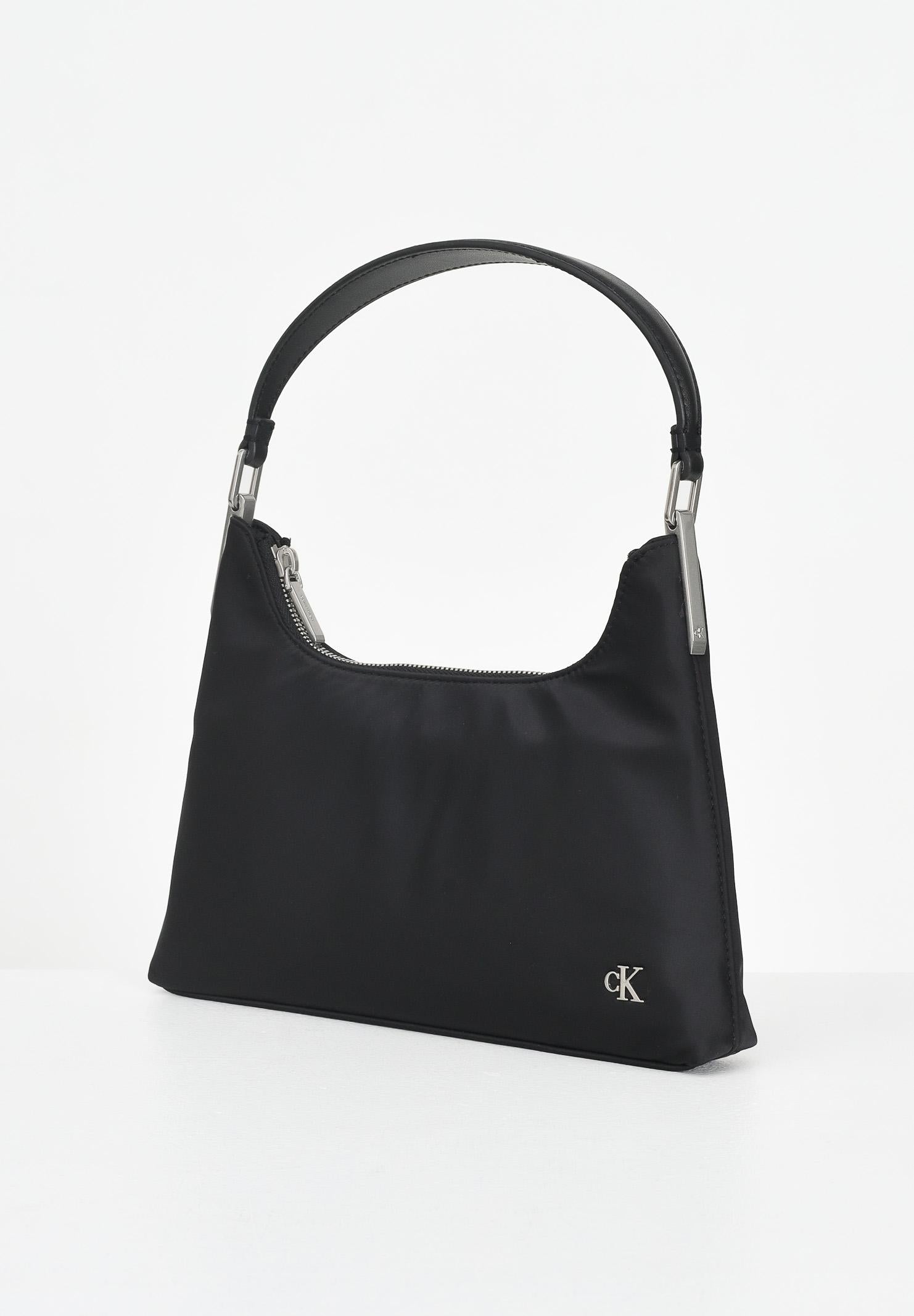 CALVIN KLEIN Borsa a spalla nera da donna con logo LV04K3219G UB1 CALVIN KLEIN