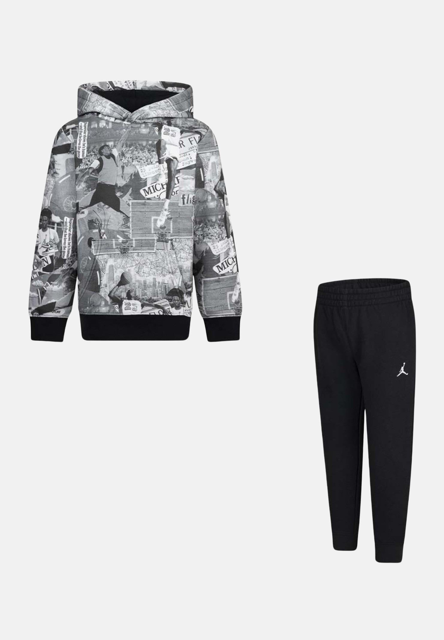 Tuta MJ Brooklyn nera da bambino 85D324 023 JORDAN