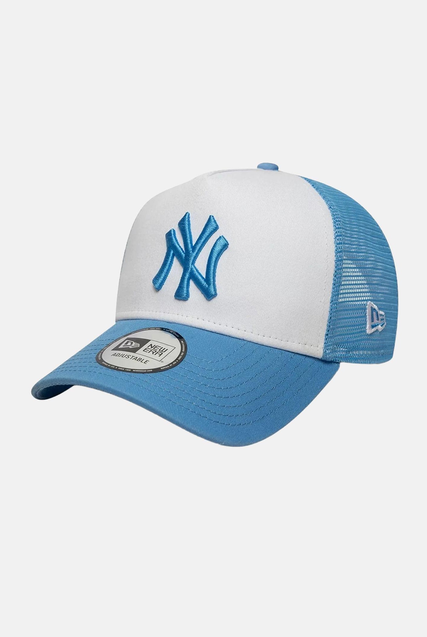 NEW ERA Cappello con visiera 9FORTY A-Frame Trucker Yankees MLB League Essential azzurro e bianco per uomo e donna 60856282 . NEW ERA