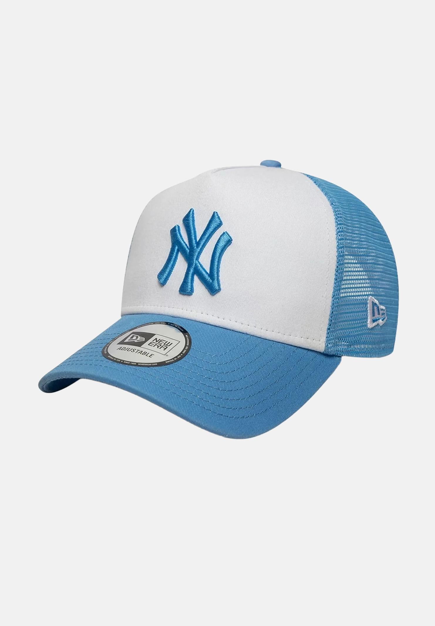 NEW ERA Cappello con visiera 9FORTY A-Frame Trucker Yankees MLB League Essential azzurro e bianco per uomo e donna 60856282 . NEW ERA