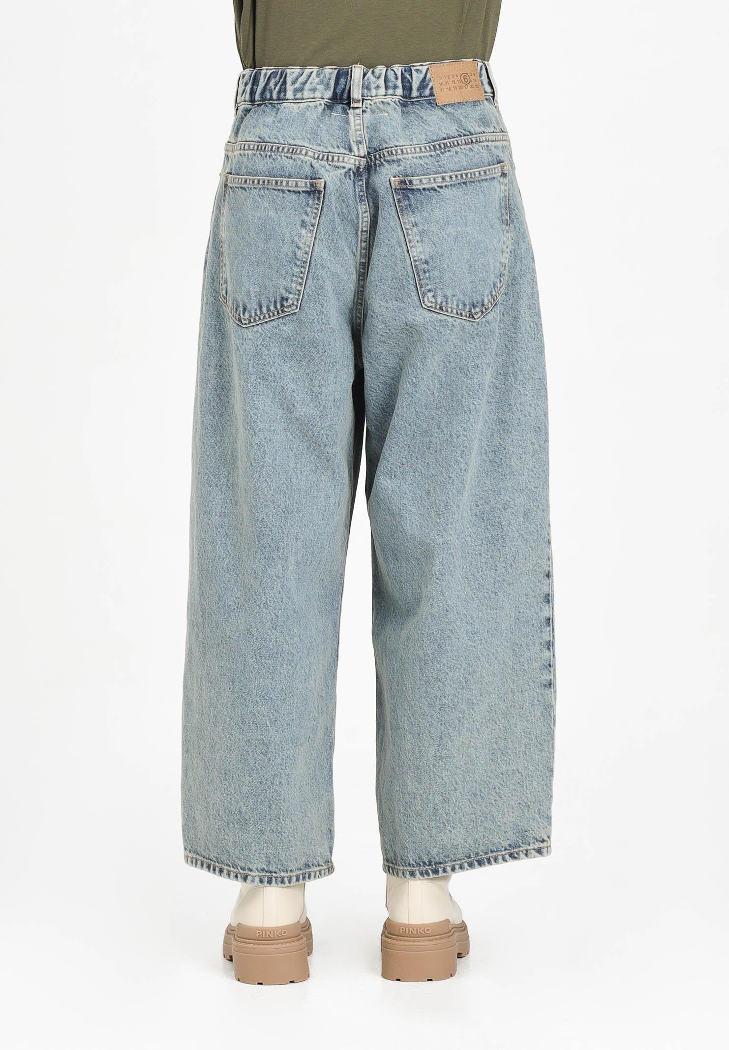 MAISON MARGIELA Jeans in denim chiaro per donna, ragazzi e bambini con cuciture ergonomiche effetto palloncino M60748MM06C M601 MAISON MARGIELA