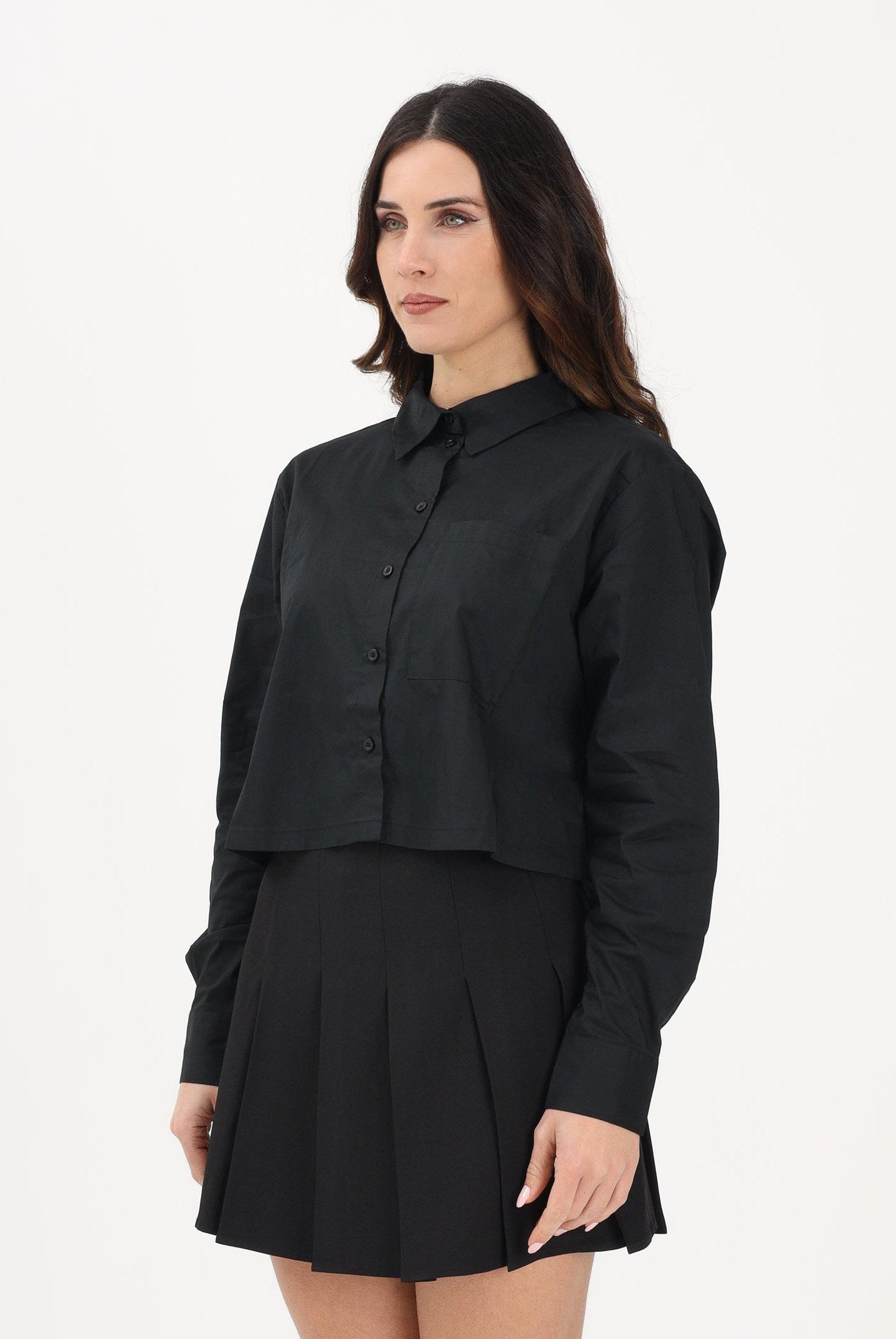 JDY Camicia a manica lunga nera da donna 15363677 BL JDY