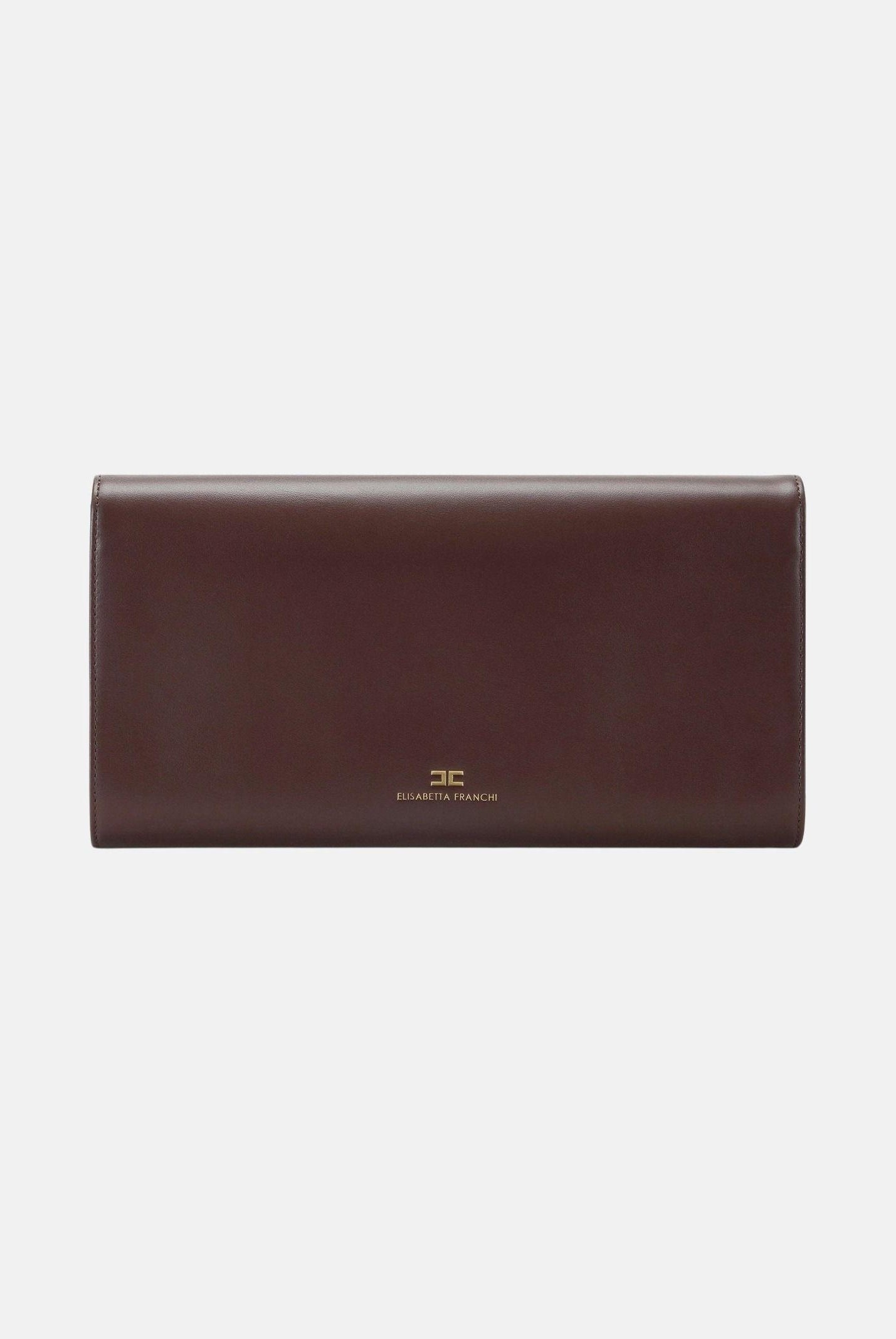 ELISABETTA FRANCHI Pochette cacao da donna realizzata in vera pelle BS99A61E2 644 ELISABETTA FRANCHI