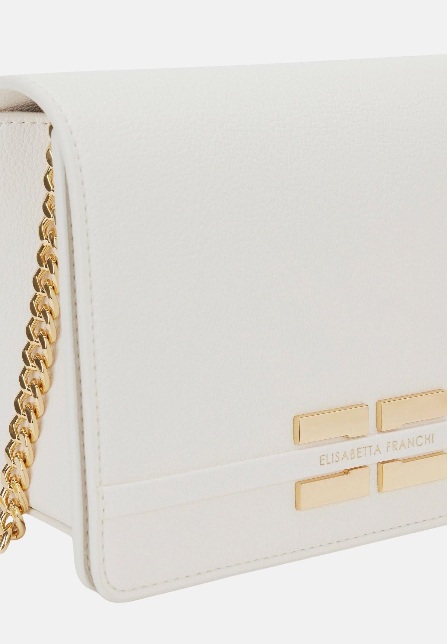 ELISABETTA FRANCHI Pochette burro da donna con logo BS39A61E2 193 ELISABETTA FRANCHI