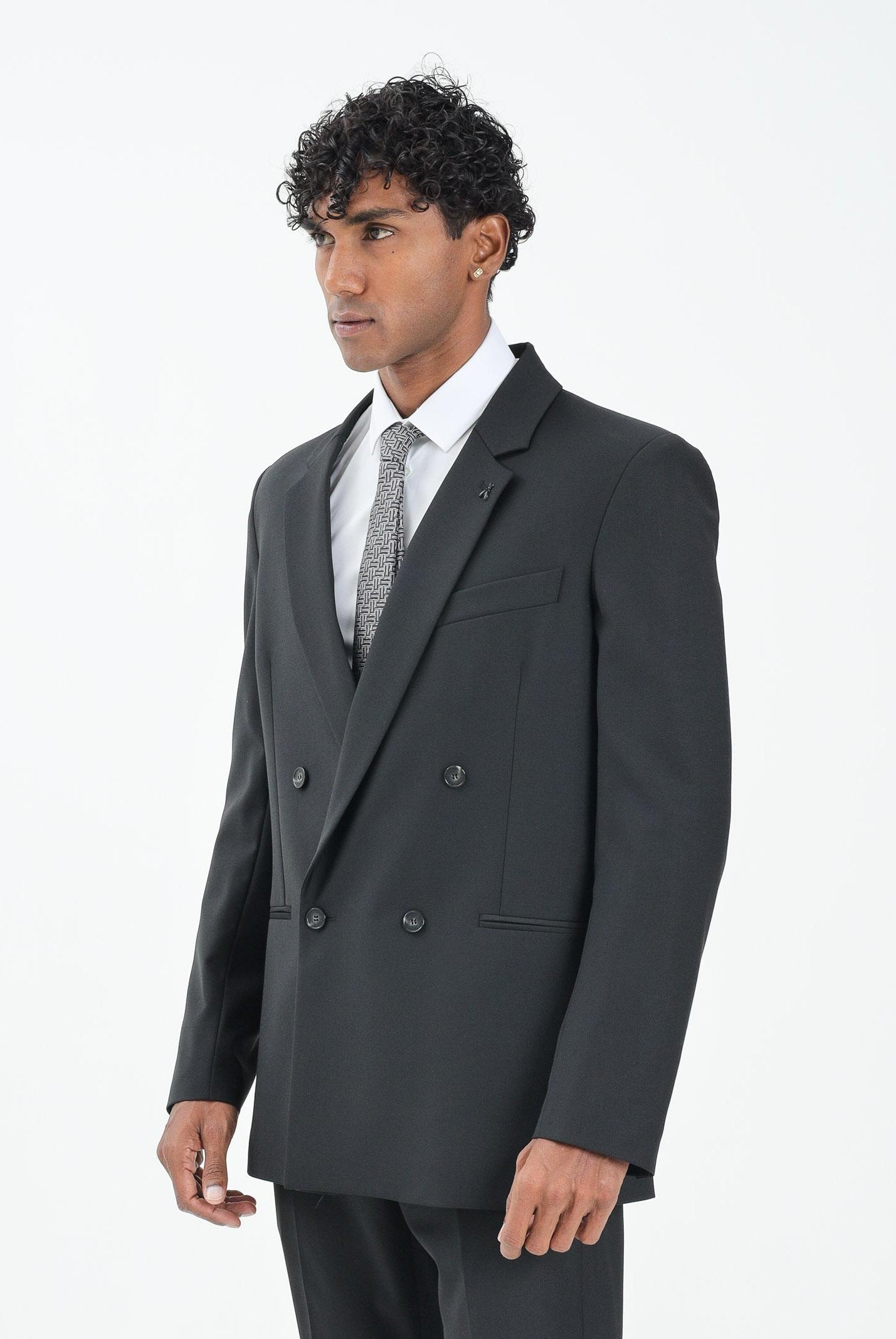 PATRIZIA PEPE Giacca doppiopetto nera da uomo 5SR743A1WK K102 PATRIZIA PEPE