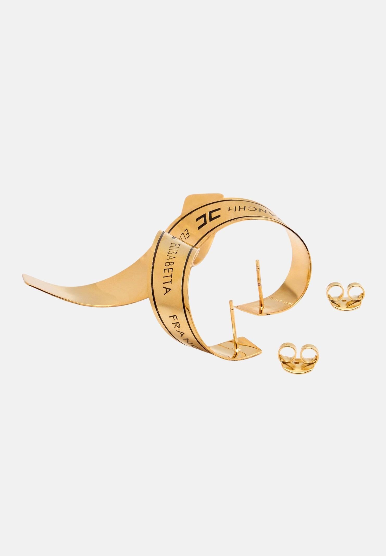 ELISABETTA FRANCHI Orecchini oro da donna dalla forma a nastro OR15A56E2 U95 ELISABETTA FRANCHI