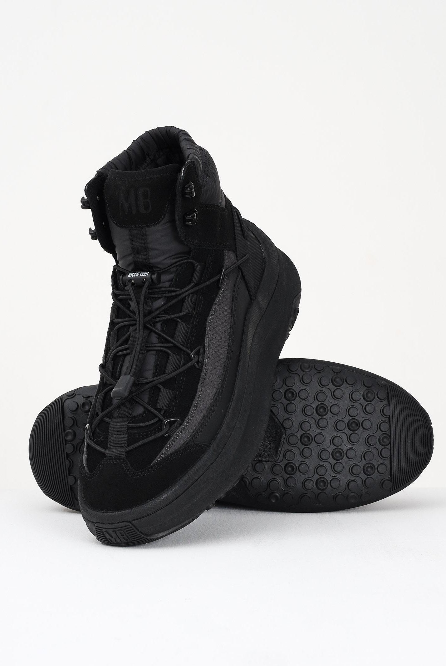 MOON BOOT Stivali da neve MOON247 XLACE MID neri da uomo 80D2490030 N001 MOON BOOT