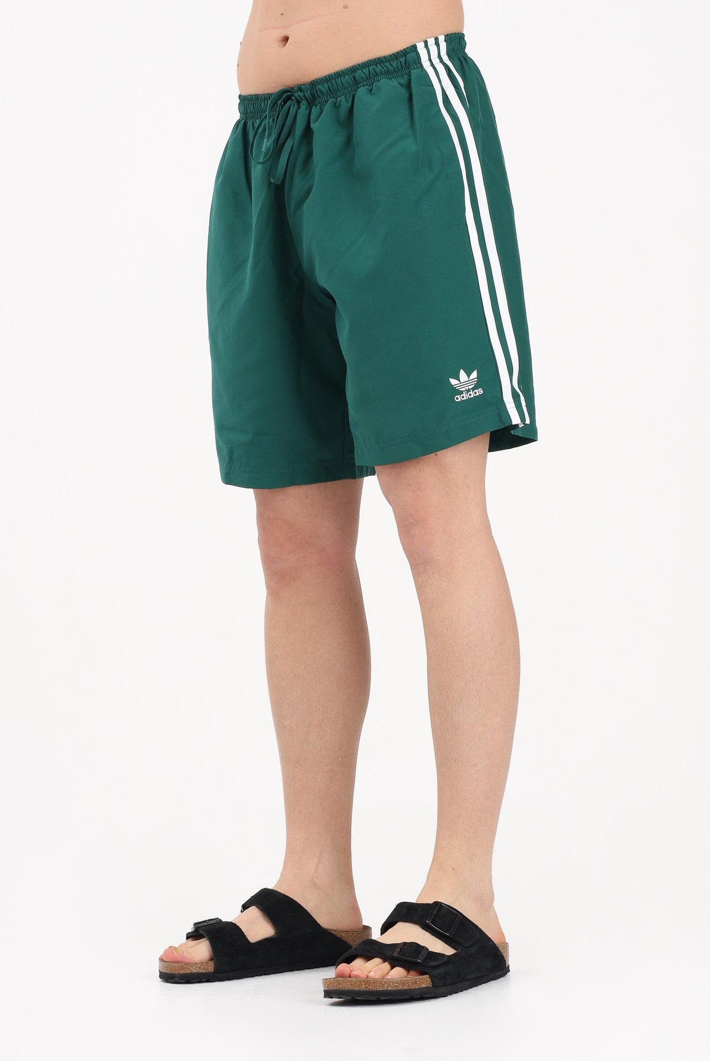 ADIDAS ORIGINALS Shorts mare ADICOLOR 3 STRIPES verde da uomo JZ8477 . ADIDAS ORIGINALS