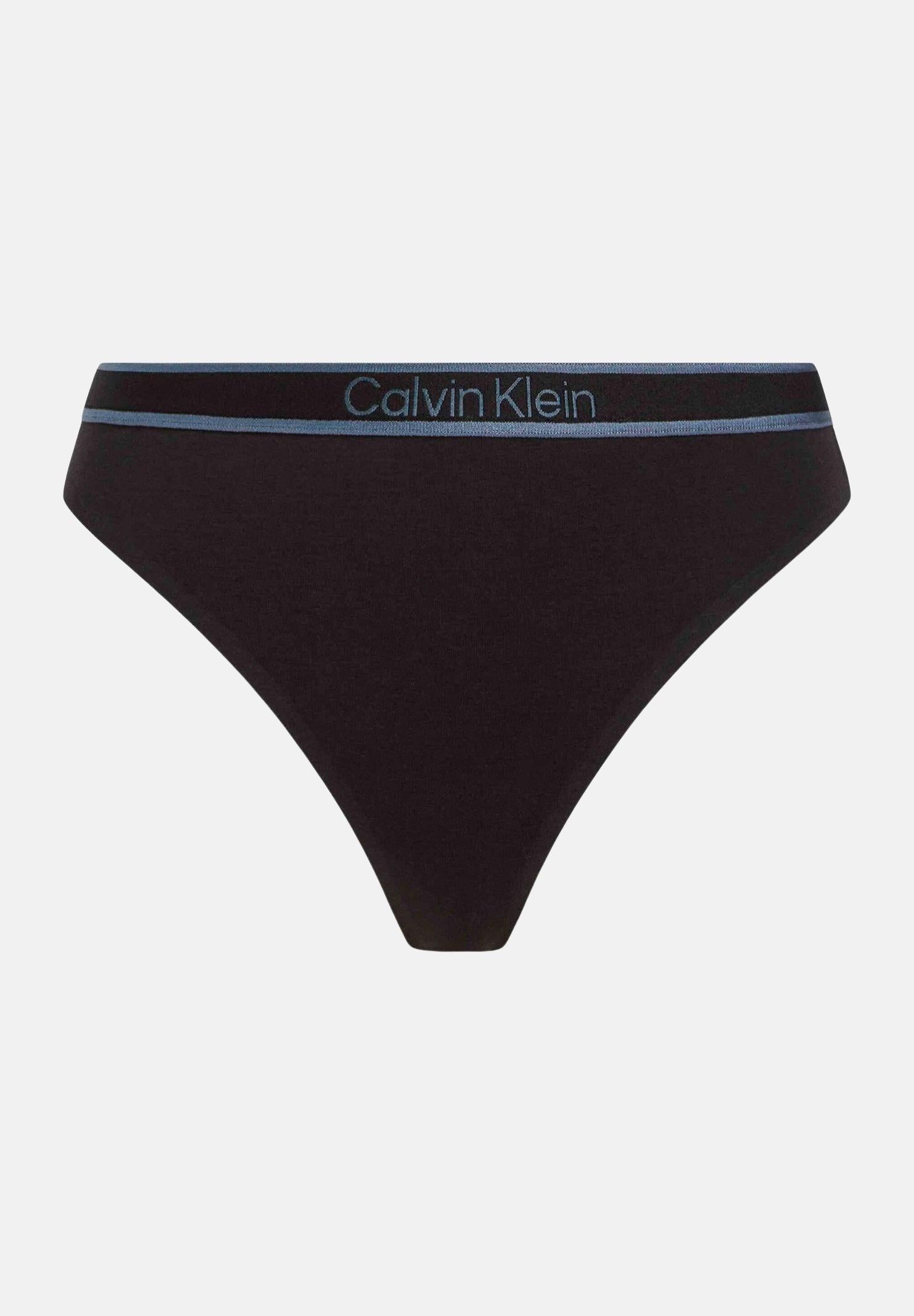 CALVIN KLEIN Perizoma nero da donna con elastico logato 000QF7954E UB1 CALVIN KLEIN