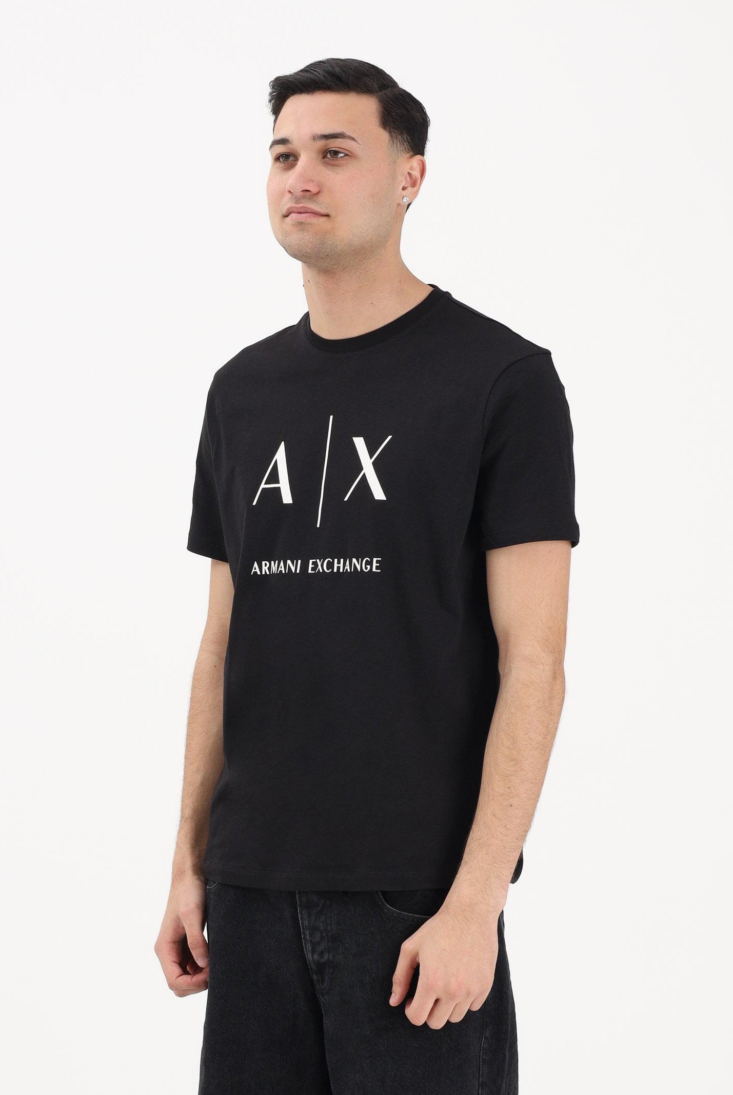 ARMANI EXCHANGE T-shirt a manica corta nera da uomo con logo XM002683AF10356 UC001 ARMANI EXCHANGE