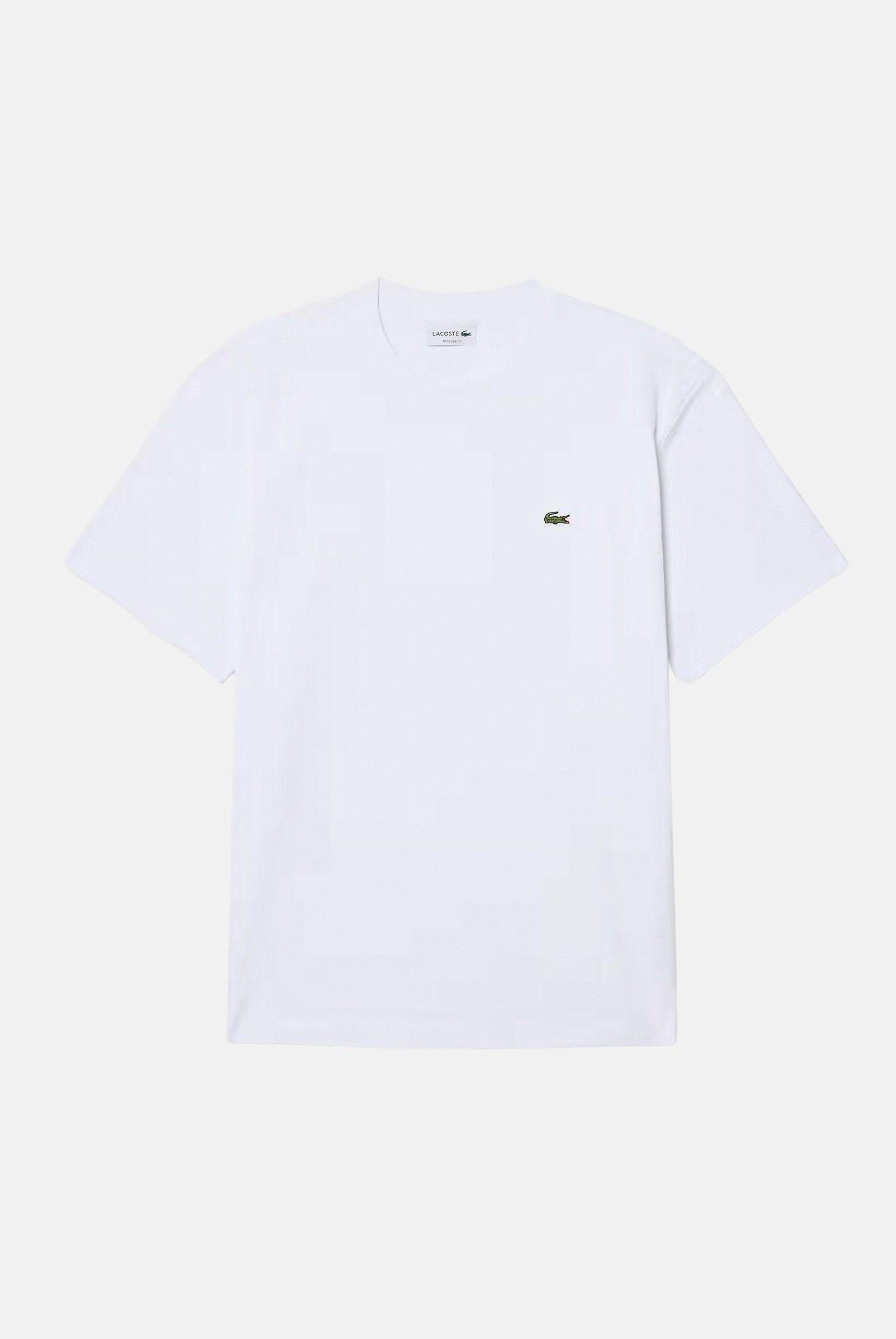 LACOSTE T-shirt Heavy Cotton Jersey, colore brand White corrispondente al bianco, da uomo. TH0876 001 LACOSTE