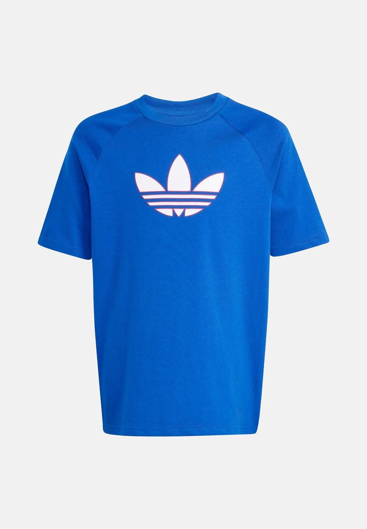 ADIDAS ORIGINALS T-shirt a manica corta Trefoil Loose blu acceso per bambino e bambina KE2872 . ADIDAS ORIGINALS