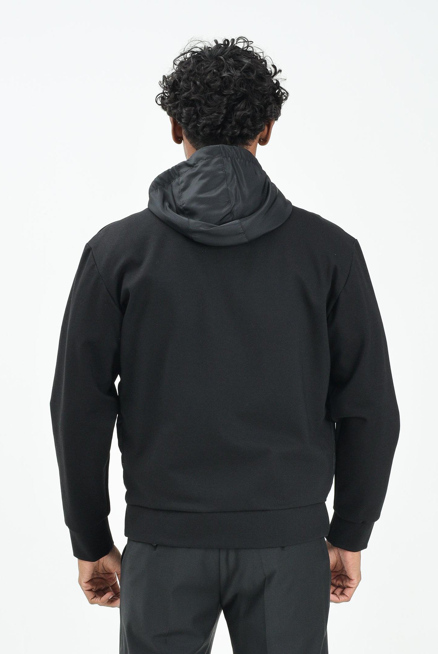 YES LONDON Giubbotto nero da uomo realizzato in doppio tessuto XG5253 NE YES LONDON