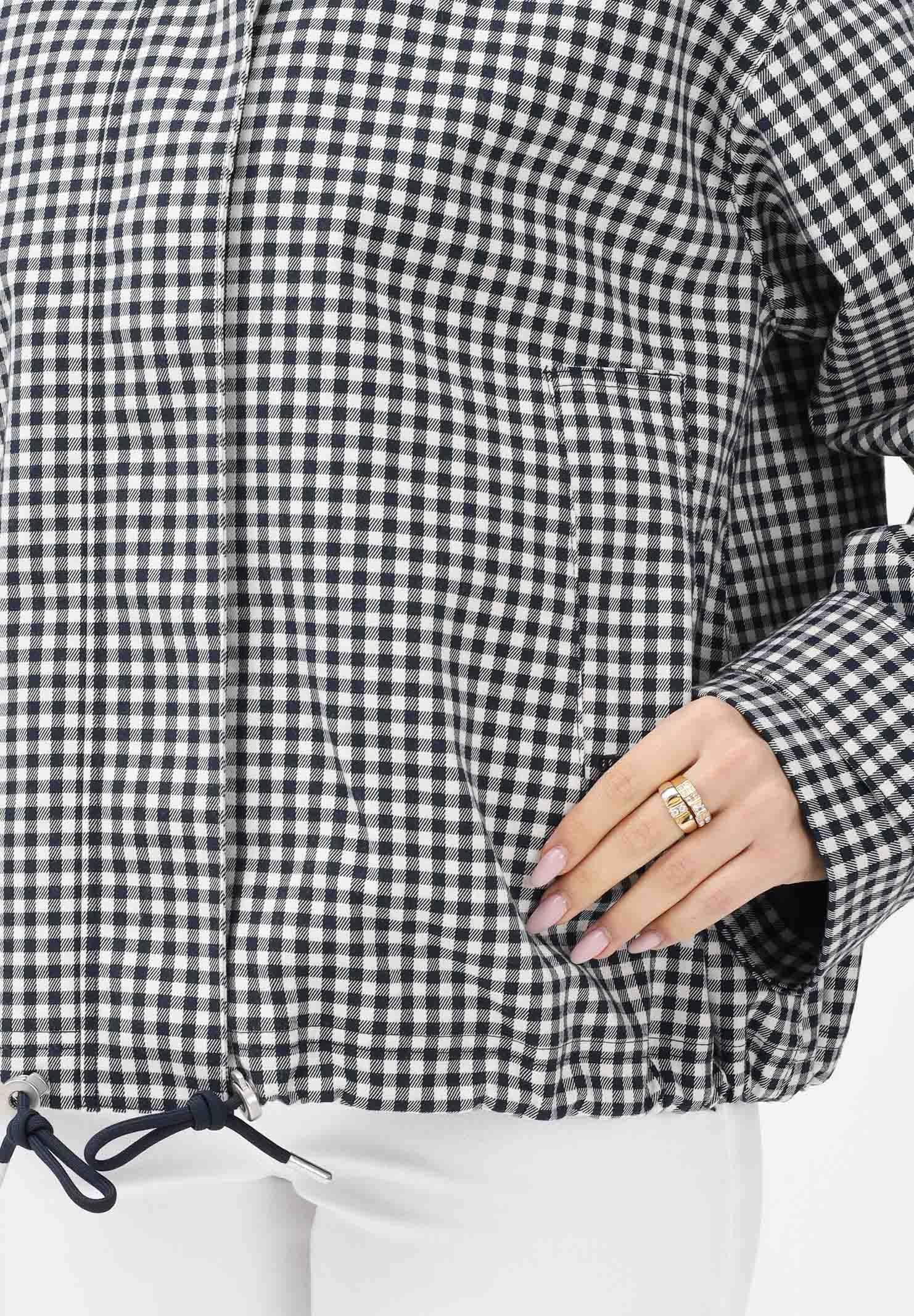 BARBOUR Piumino Bronwyn a quadretti bianco e blu da donna 261-LSP0320 NY71 BARBOUR