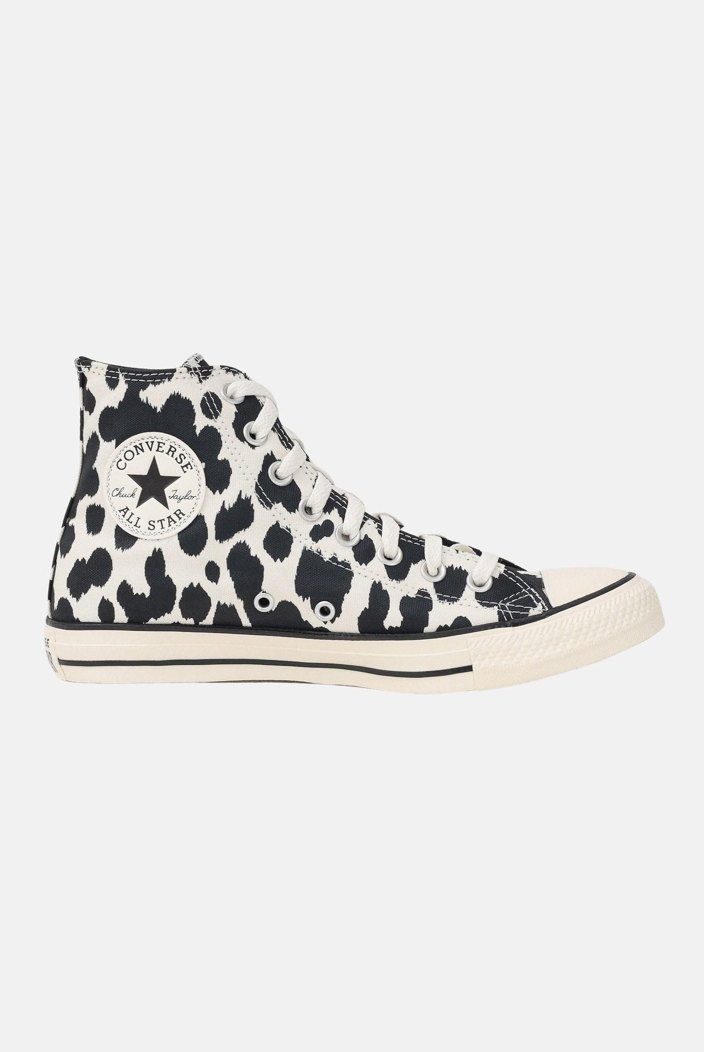 CONVERSE Sneakers Chuck Taylor All Star Animal Print High Top panna e nere da donna A17919C . CONVERSE