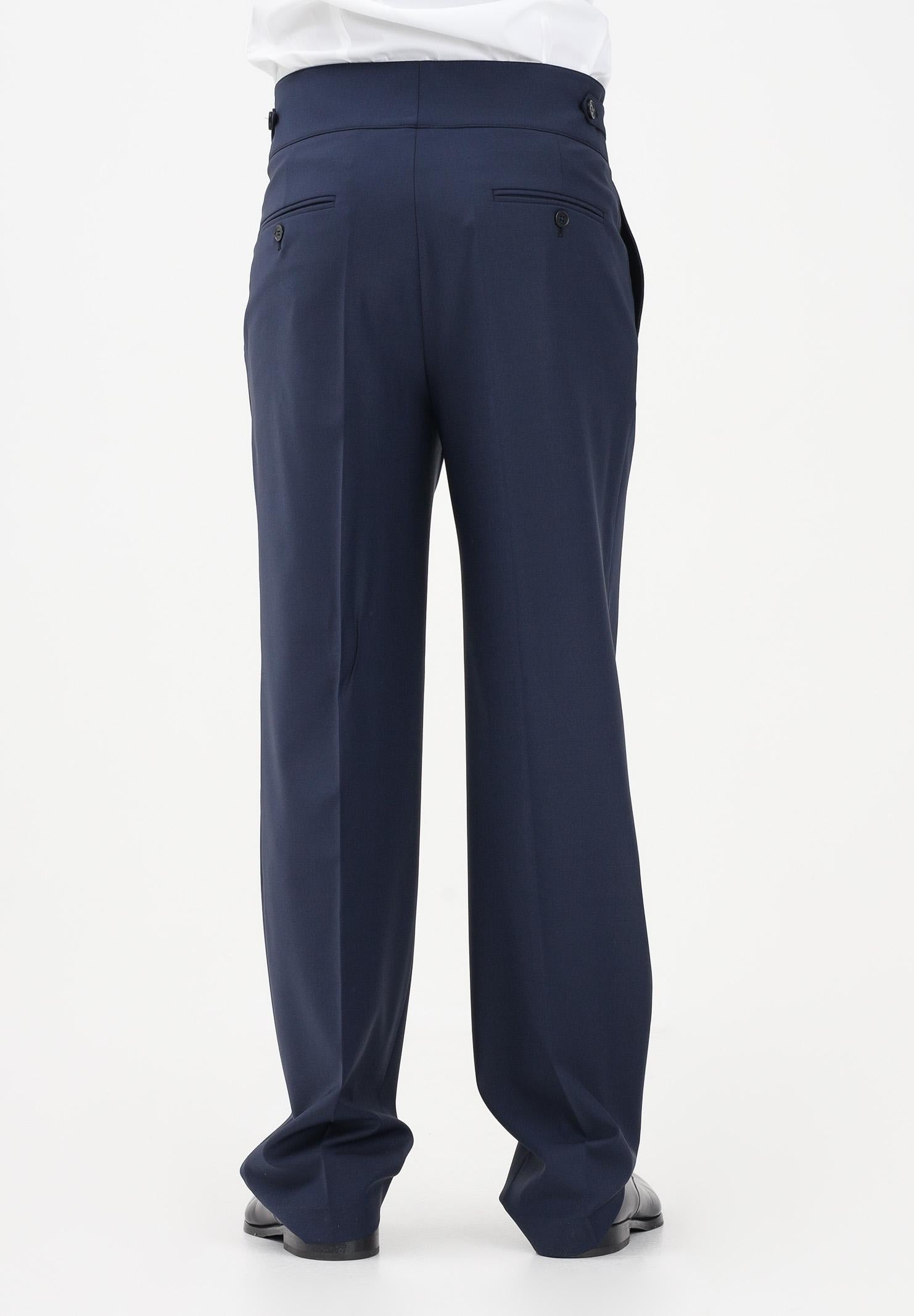 PATRIZIA PEPE Pantalone elegante blu da uomo con cintura alta 5P0557A1WK C166 PATRIZIA PEPE