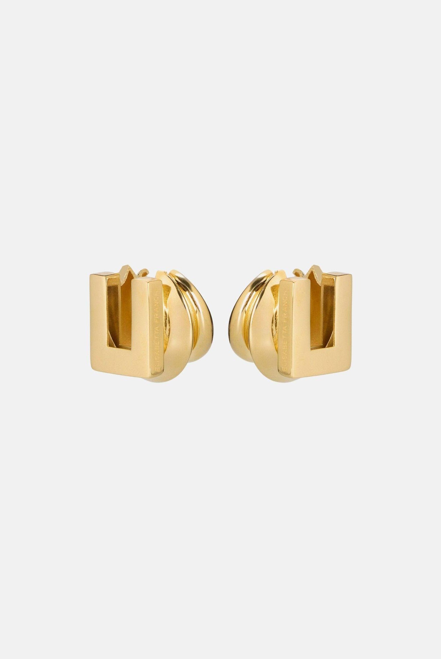 ELISABETTA FRANCHI Orecchini oro da donna con logo inciso OR05B61E2 U95 ELISABETTA FRANCHI
