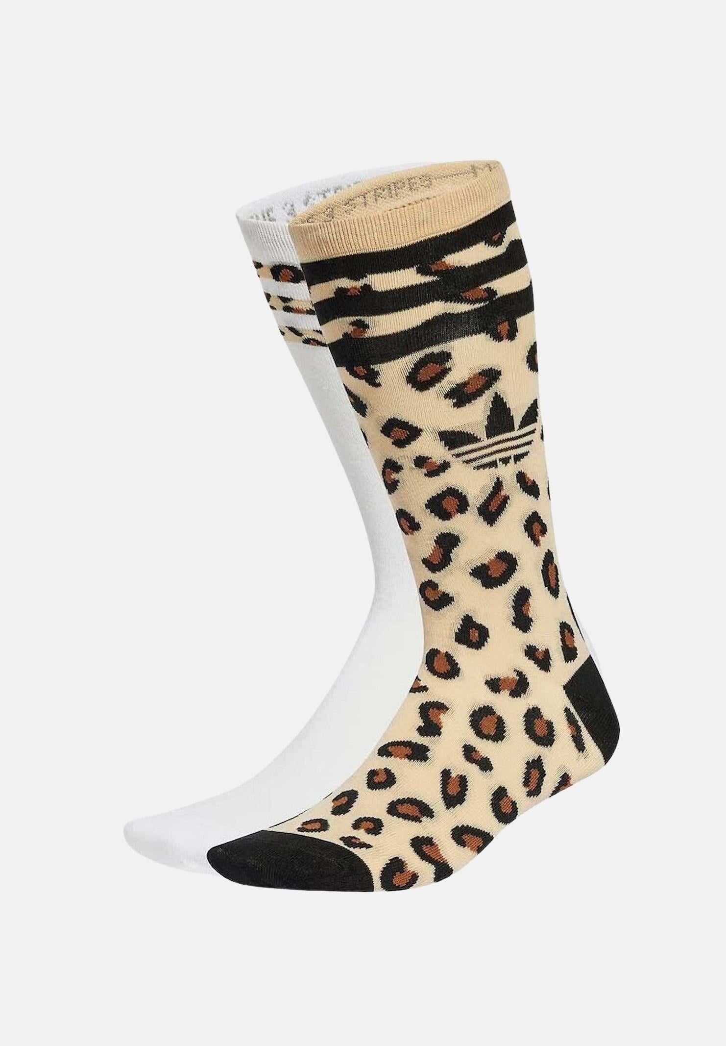 ADIDAS ORIGINALS Calzini Leopard (2 paia) bicolore da donna JJ1636 . ADIDAS ORIGINALS