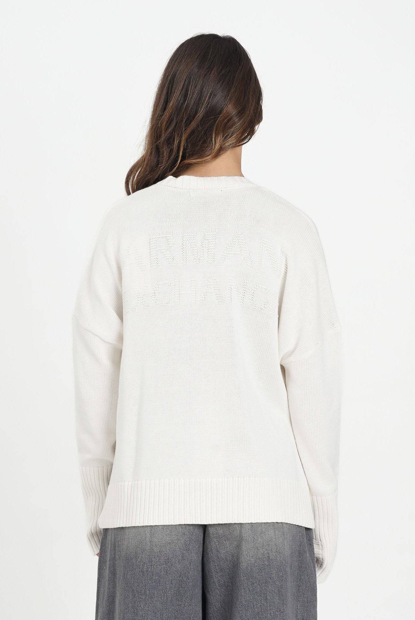 ARMANI EXCHANGE Cardigan corto panna da donna con logo XW001304AF16552 U1003 ARMANI EXCHANGE