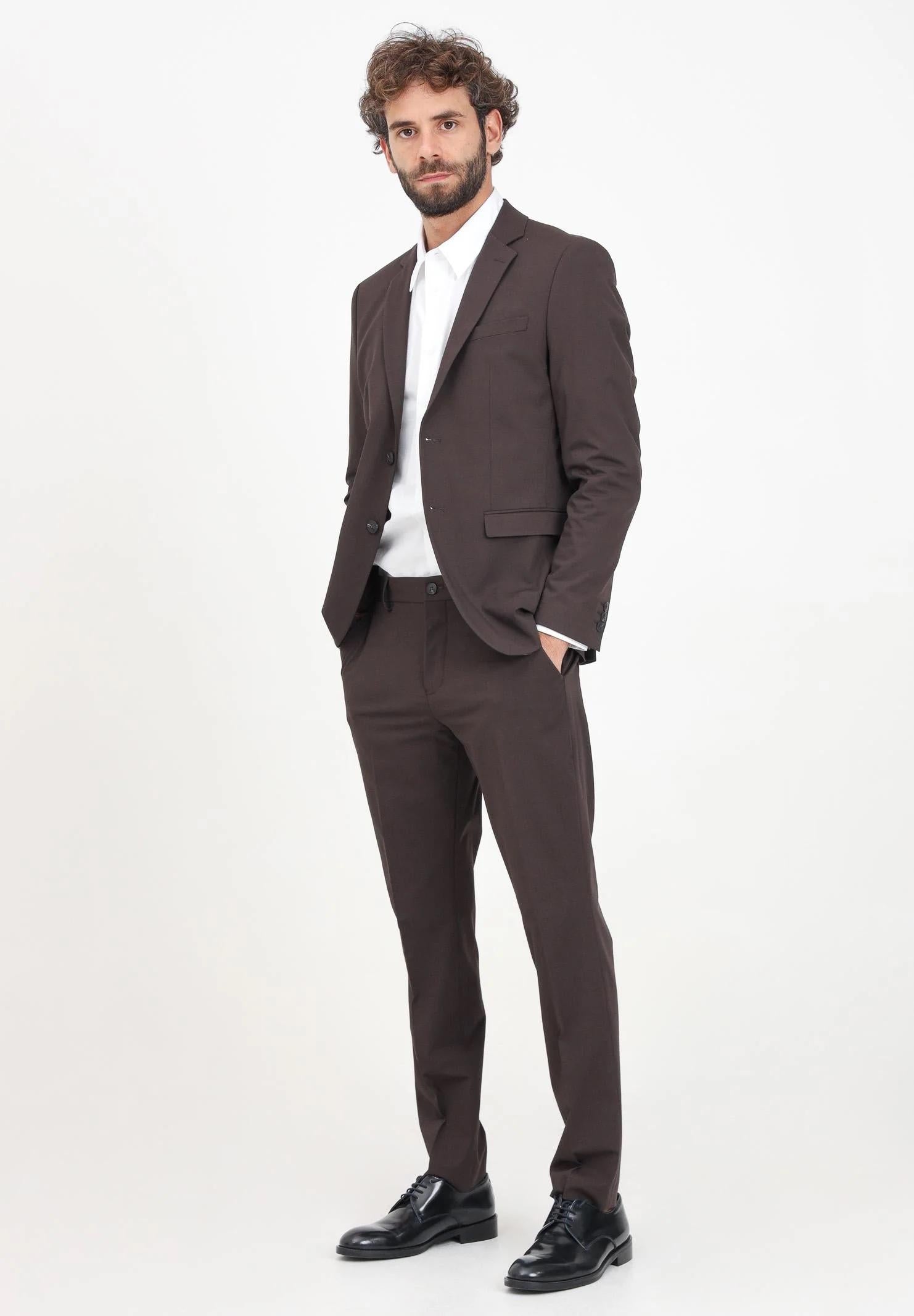 Pantalone elegante marrone da uomo 16087825 DEMITASSE SELECTED HOMME