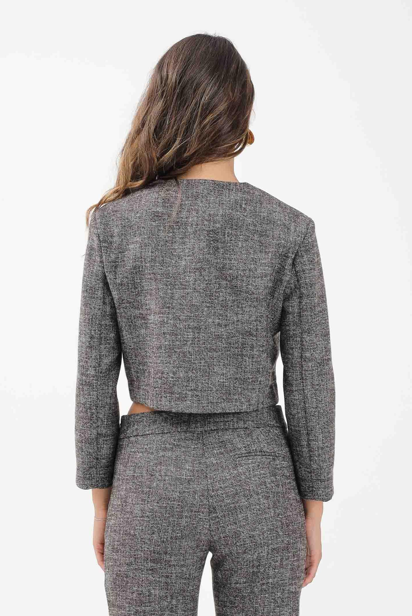 PINKO Giacca crop marrone da donna 105708A2QX ZM7 PINKO