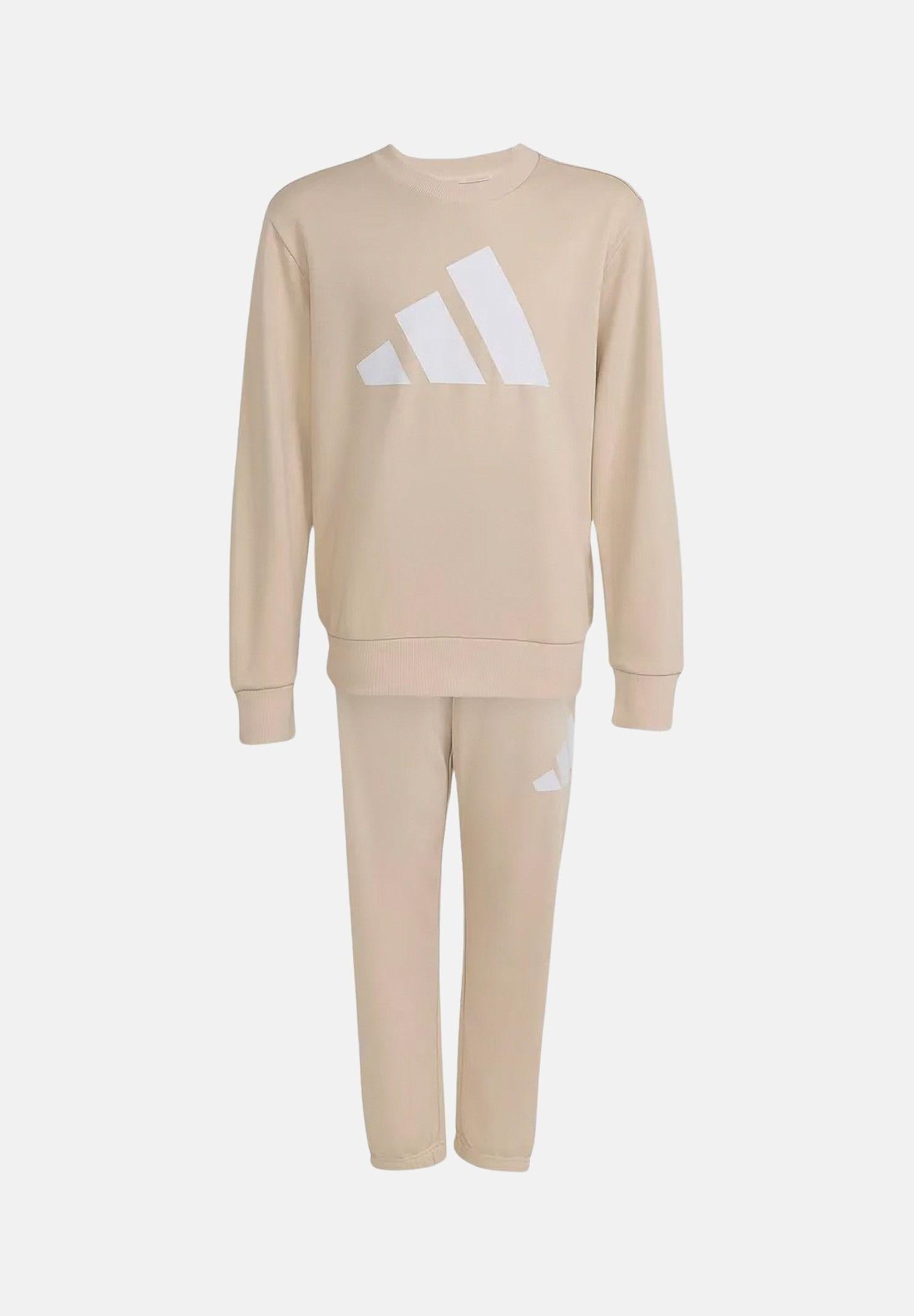 ADIDAS PERFORMANCE Tuta Essentials beige per bambino e bambina KE1229 . ADIDAS PERFORMANCE