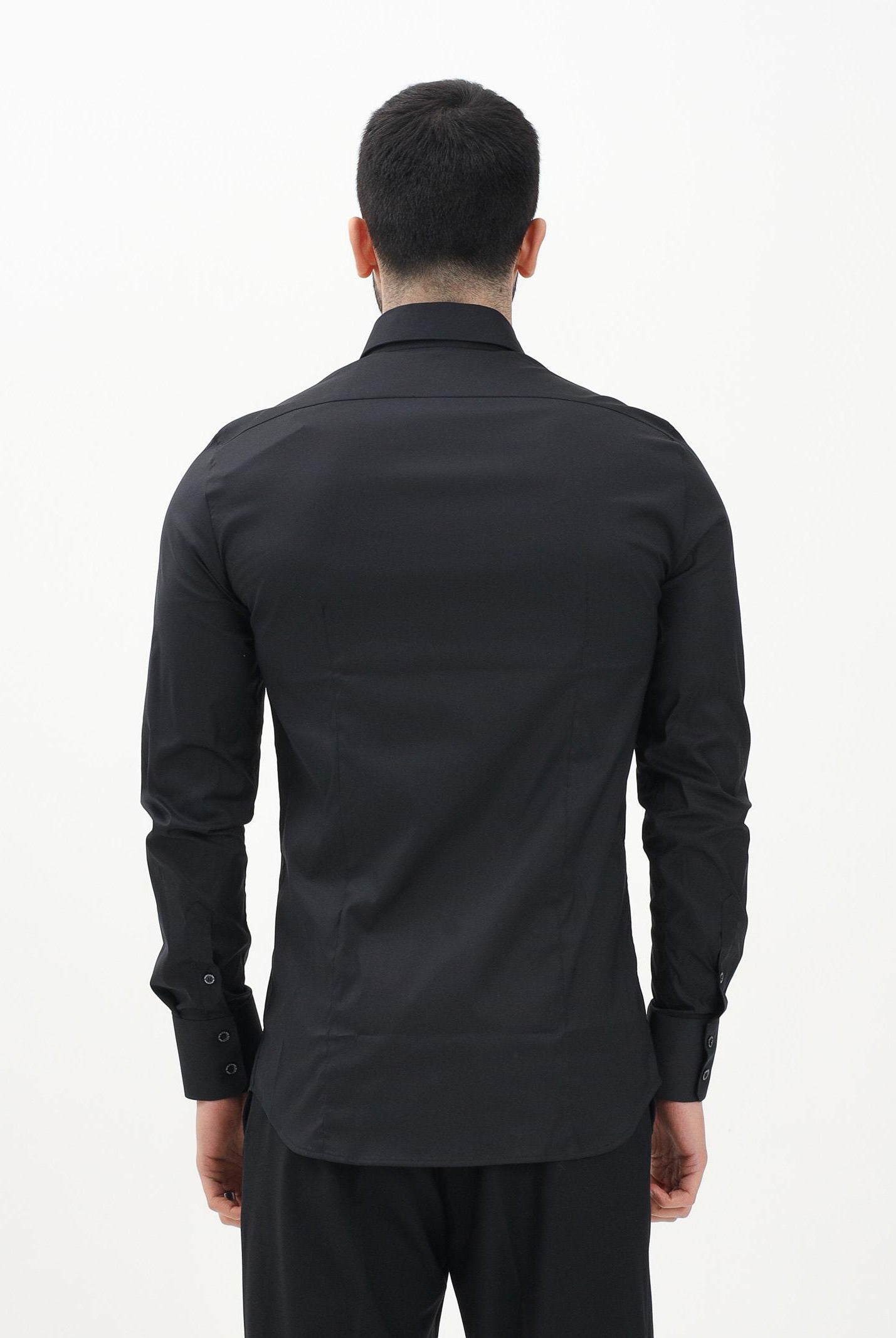 PATRIZIA PEPE Camicia a manica lunga nera da uomo 5C0017A01 K102 PATRIZIA PEPE