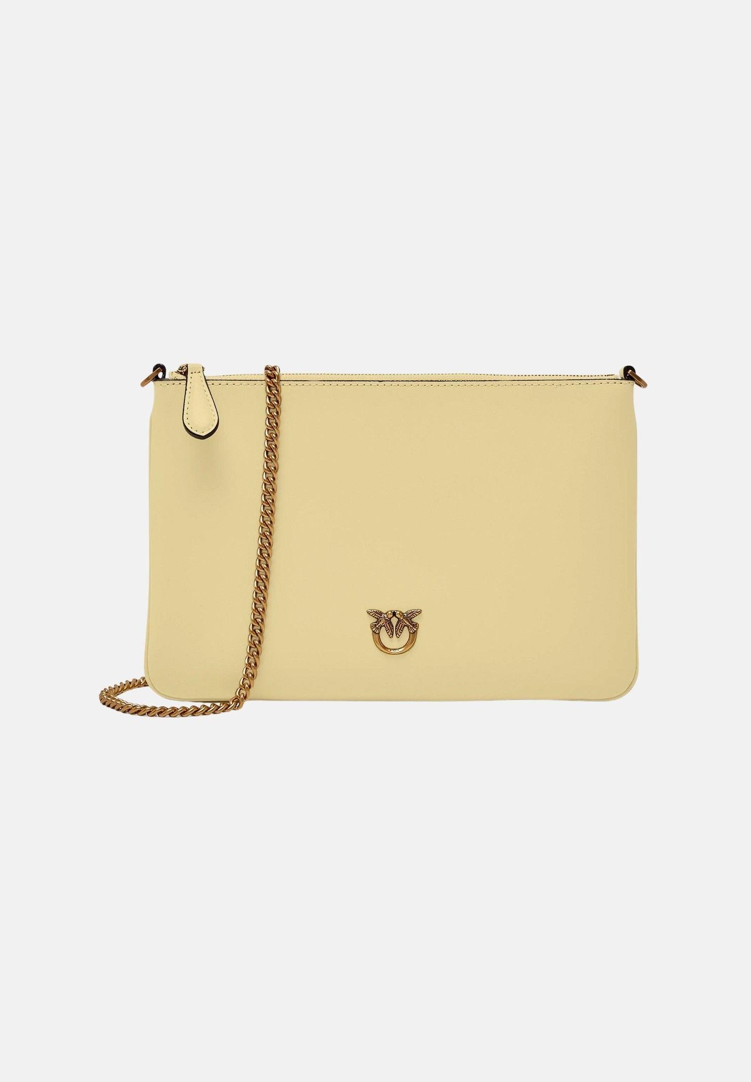 PINKO Pochette Classic Flat Love Bag Simply giallo vaniglia da donna 100455A0F1 C39Q PINKO
