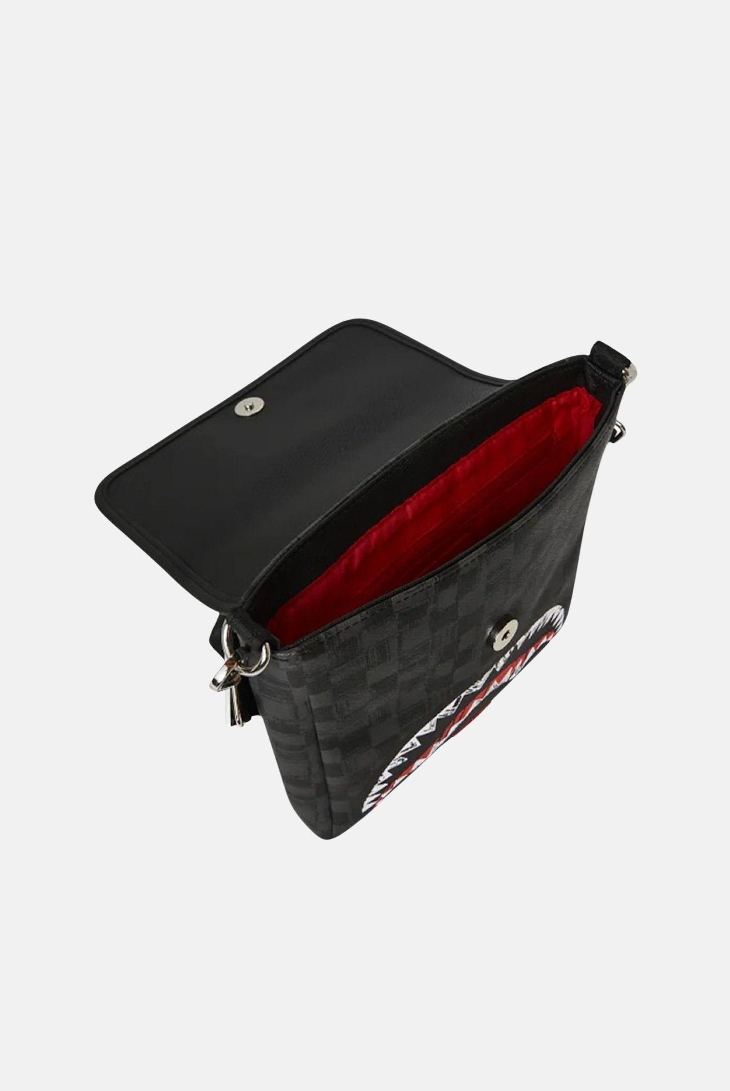 SPRAYGROUND Borsello SCRIBBLE SHARK MESSENGER BAG nero da uomo 910B8228NSZ . SPRAYGROUND