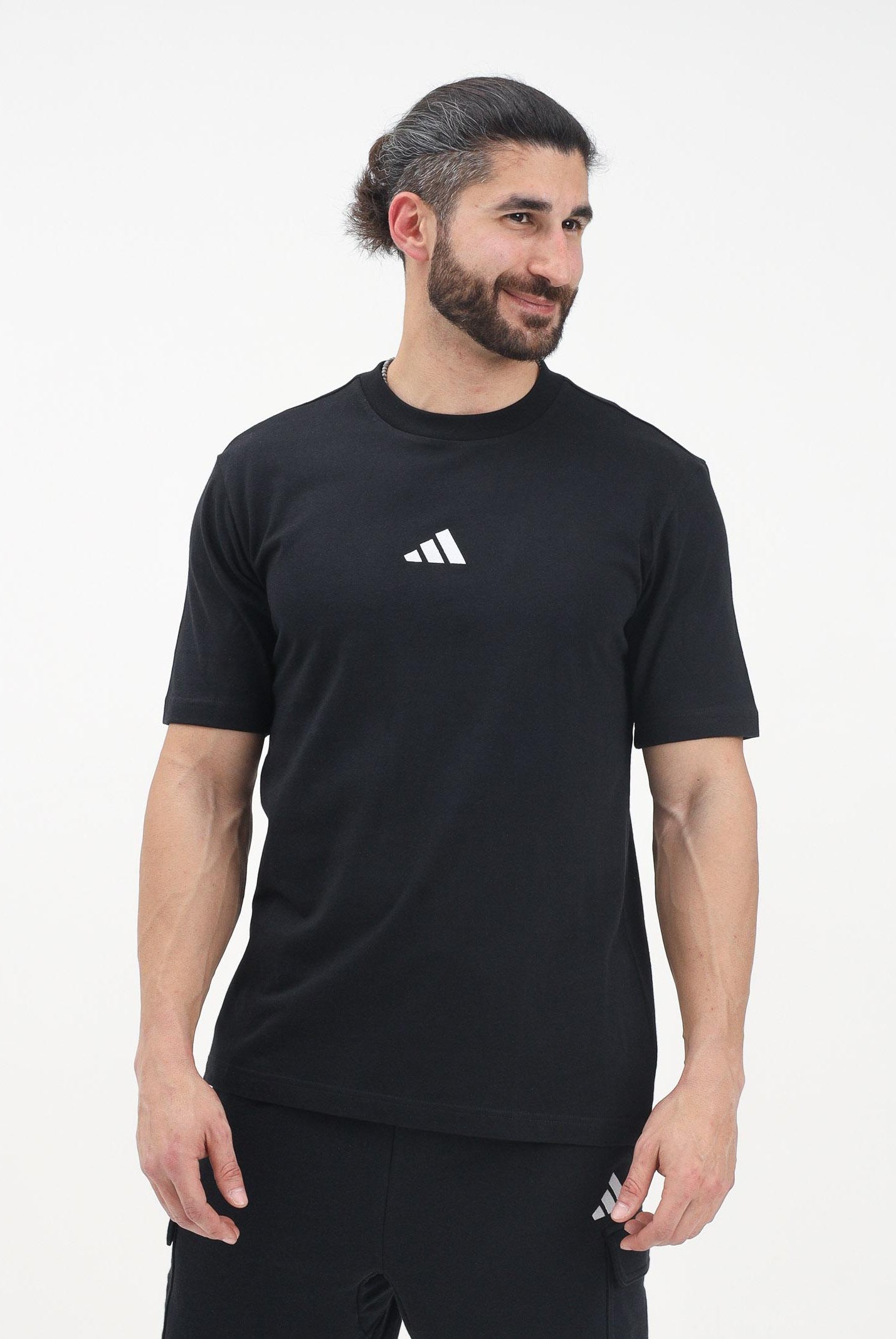 ADIDAS PERFORMANCE T-shirt a manica corta Essentials Small Logo Single Jersey nera da uomo JE9024 . ADIDAS PERFORMANCE