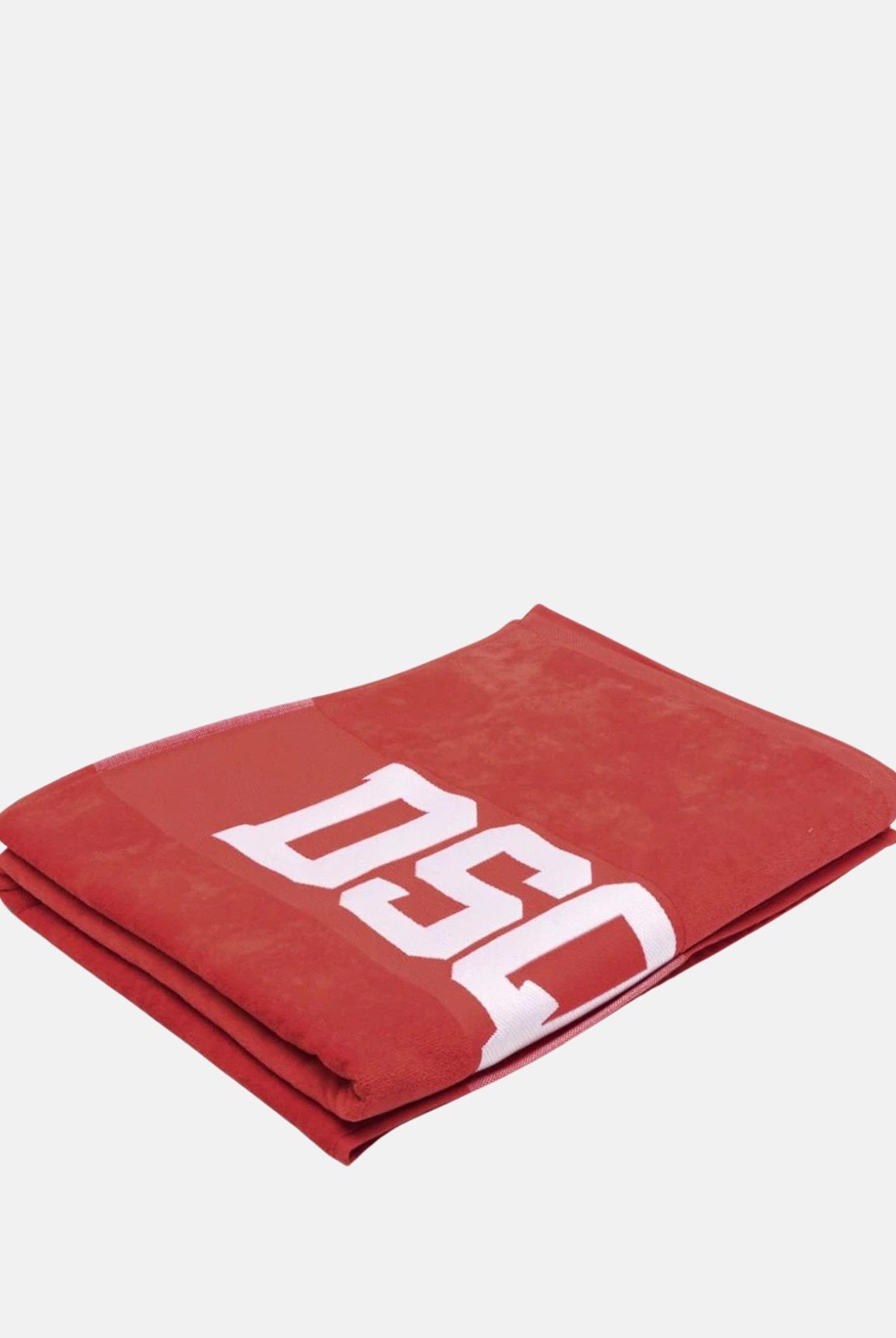 Telo mare rosso per uomo e donna con logo jacquard D7P005450 613 DSQUARED2