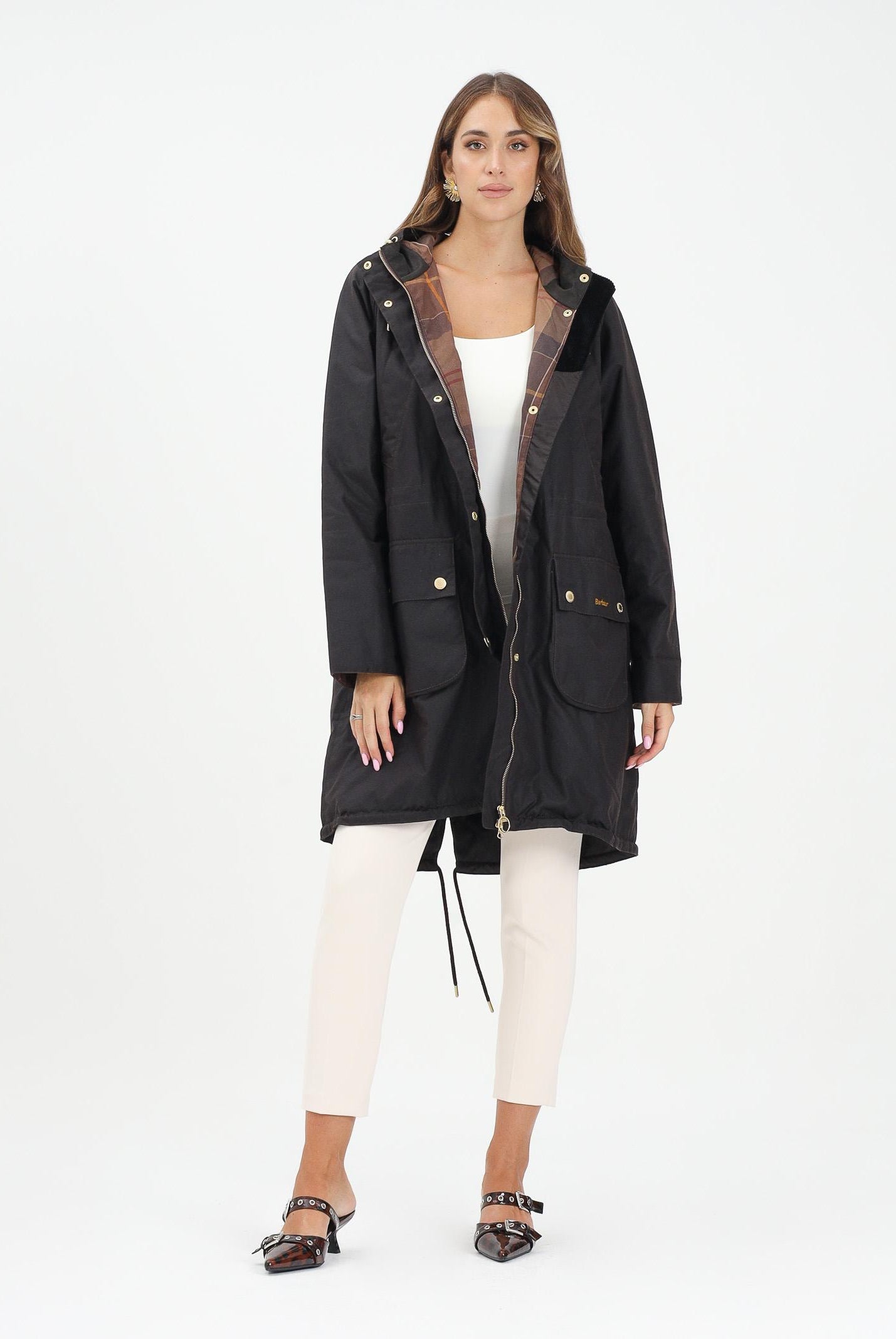 BARBOUR Parka Marcy nero da donna 252MLWX1456 RU91 BARBOUR