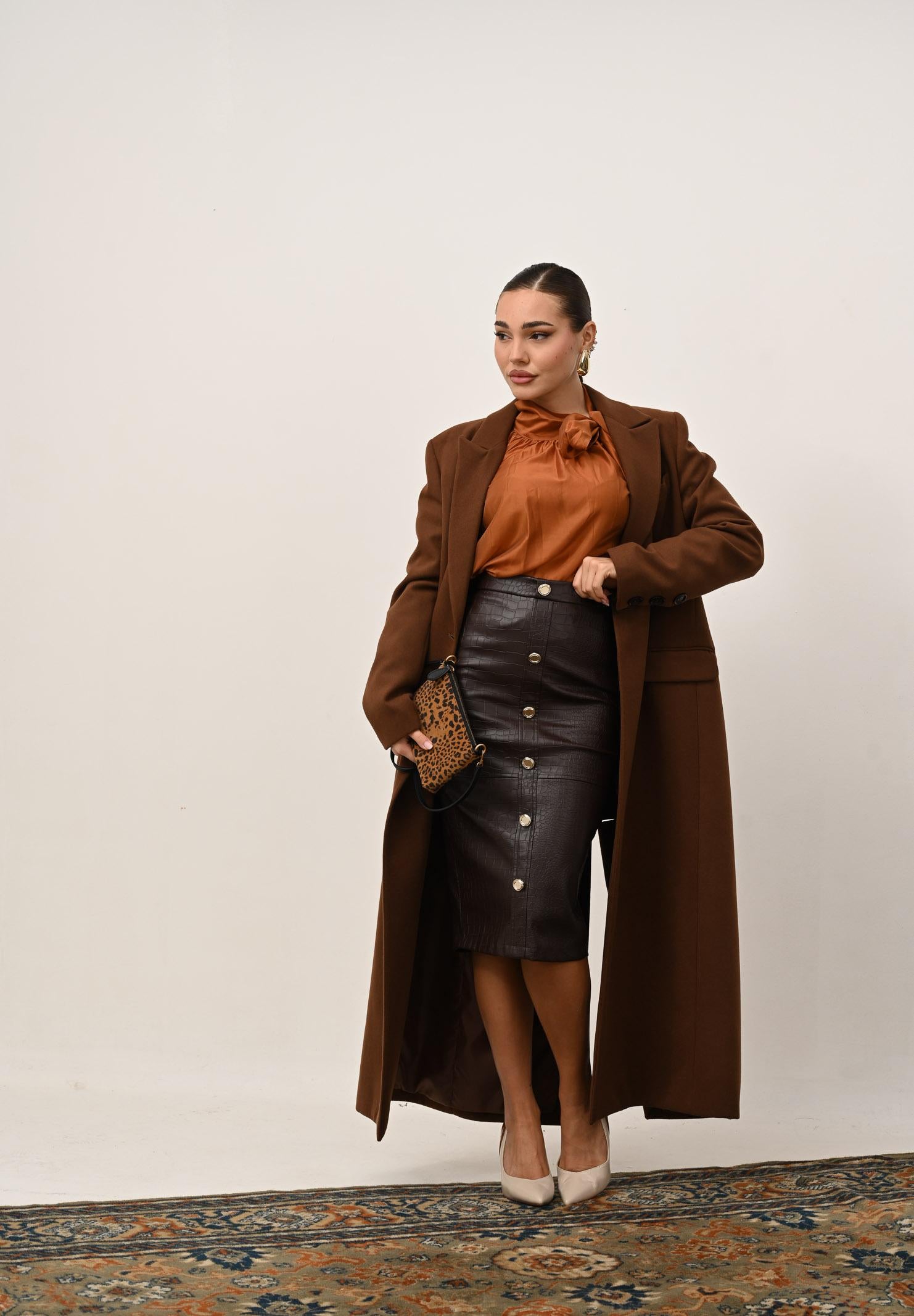 SANTAS Gonna midi BELLE ÉTOILE marrone da donna PV2610 MA SANTAS
