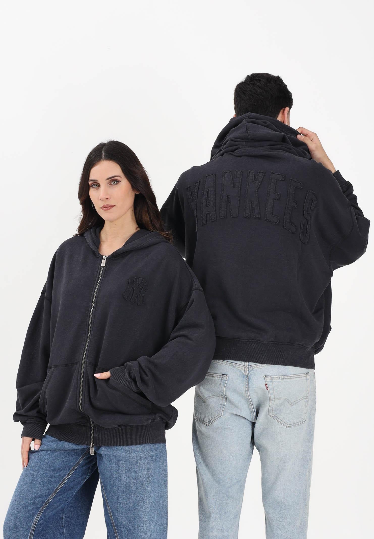 NEW ERA Felpa con zip New York Yankees MLB nera per uomo e donna 60771646 . NEW ERA