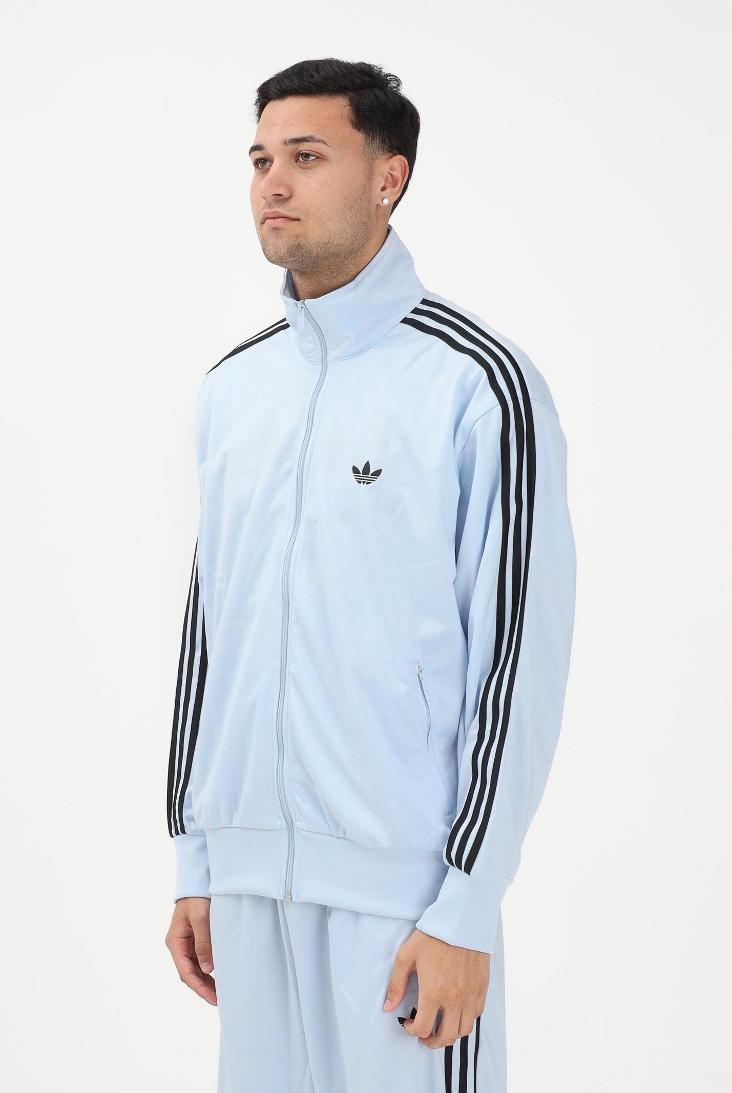 ADIDAS ORIGINALS Felpa con zip Firebird azzurra da uomo KC7997 . ADIDAS ORIGINALS