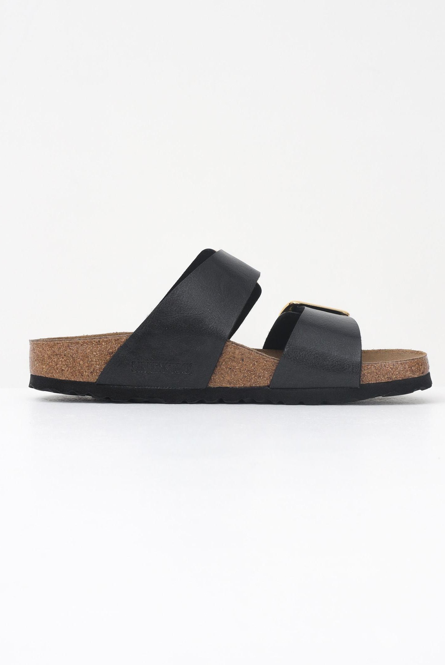 BIRKENSTOCK Ciabatte Sydney Cushion Buckle nere da donna 1029457 . BIRKENSTOCK