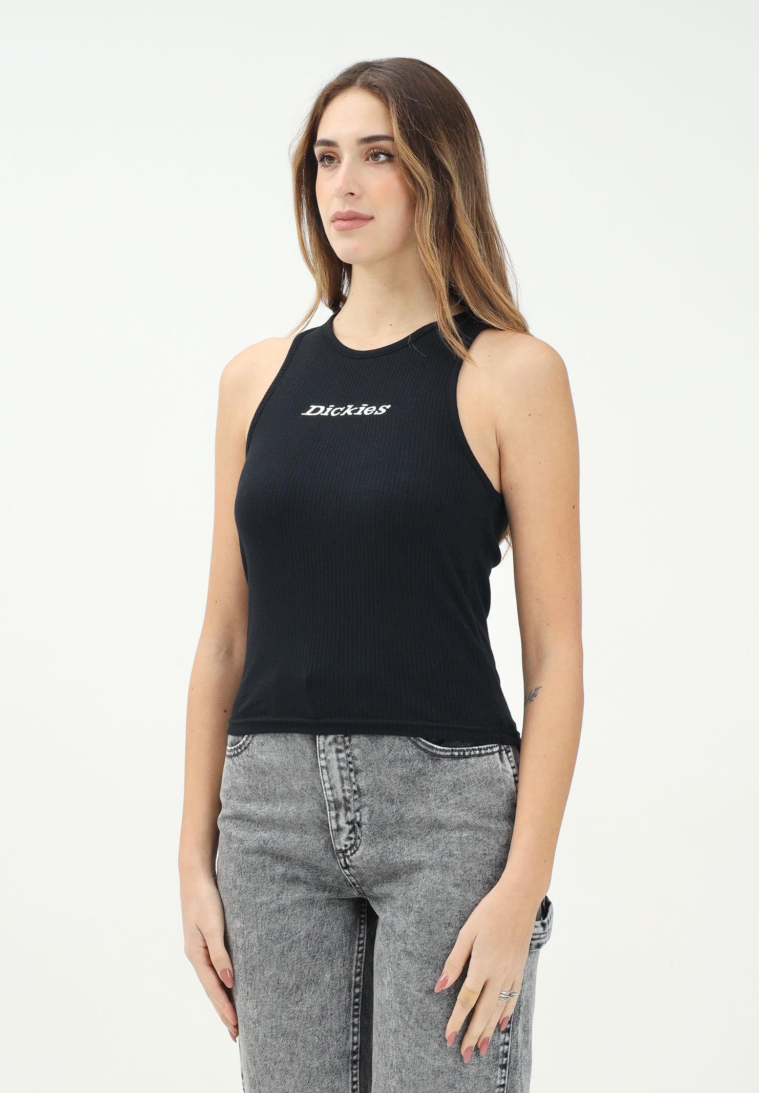 DICKIES Canotta nera da donna con ricamo logo DK0A4Z8NBLK1 DIckies