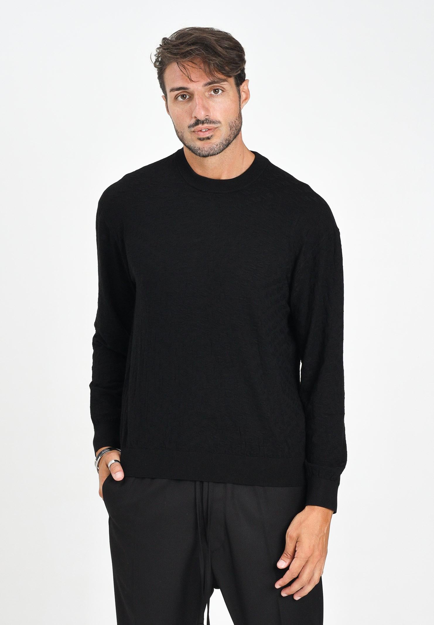 ARMANI EXCHANGE Maglioncino girocollo nero da uomo con logo A|X XM001316AF10454 UC001 ARMANI EXCHANGE