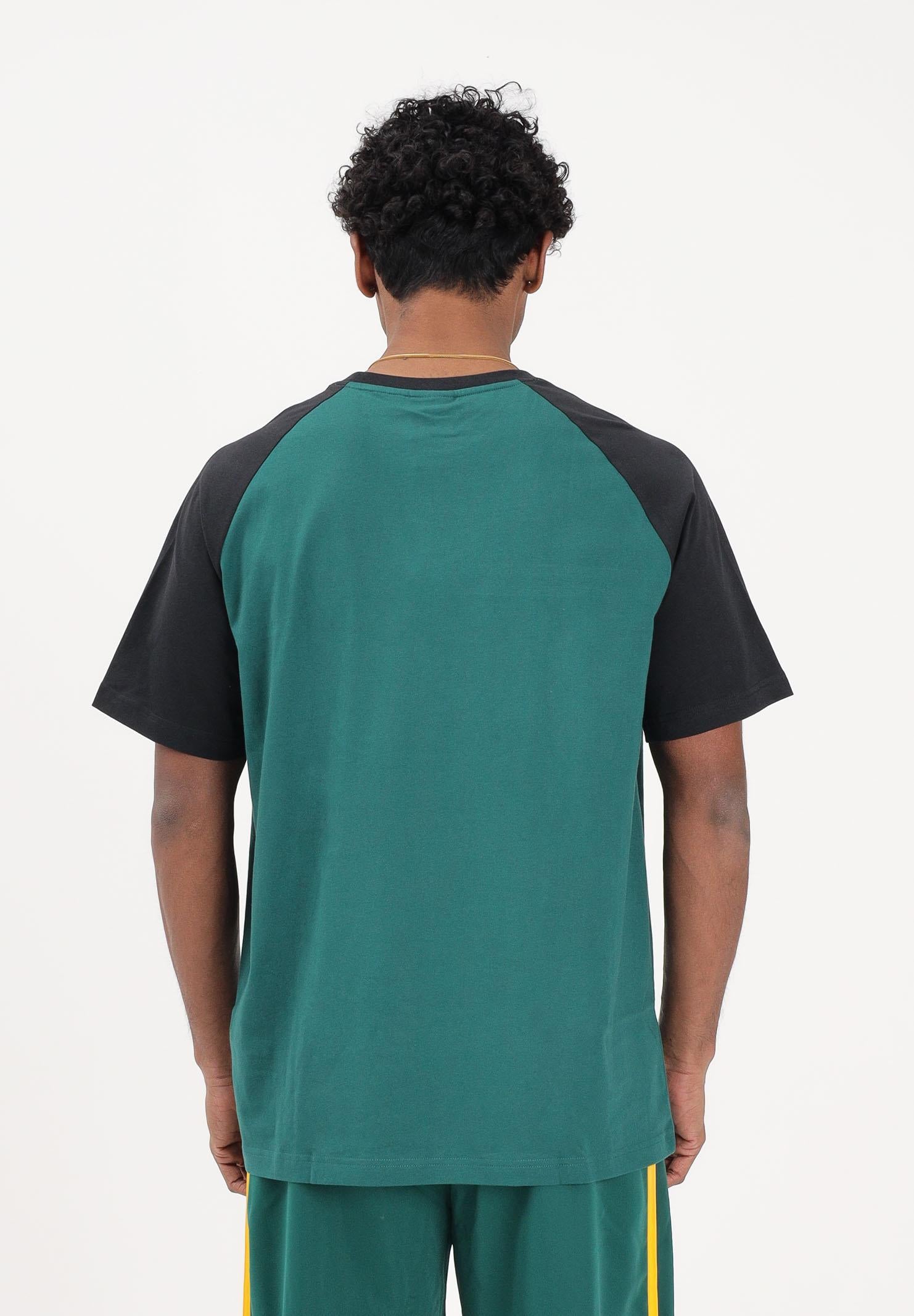 ADIDAS ORIGINALS T-shirt a manica corta CHEST STRIPES verde e nera da uomo KE3307 . ADIDAS ORIGINALS