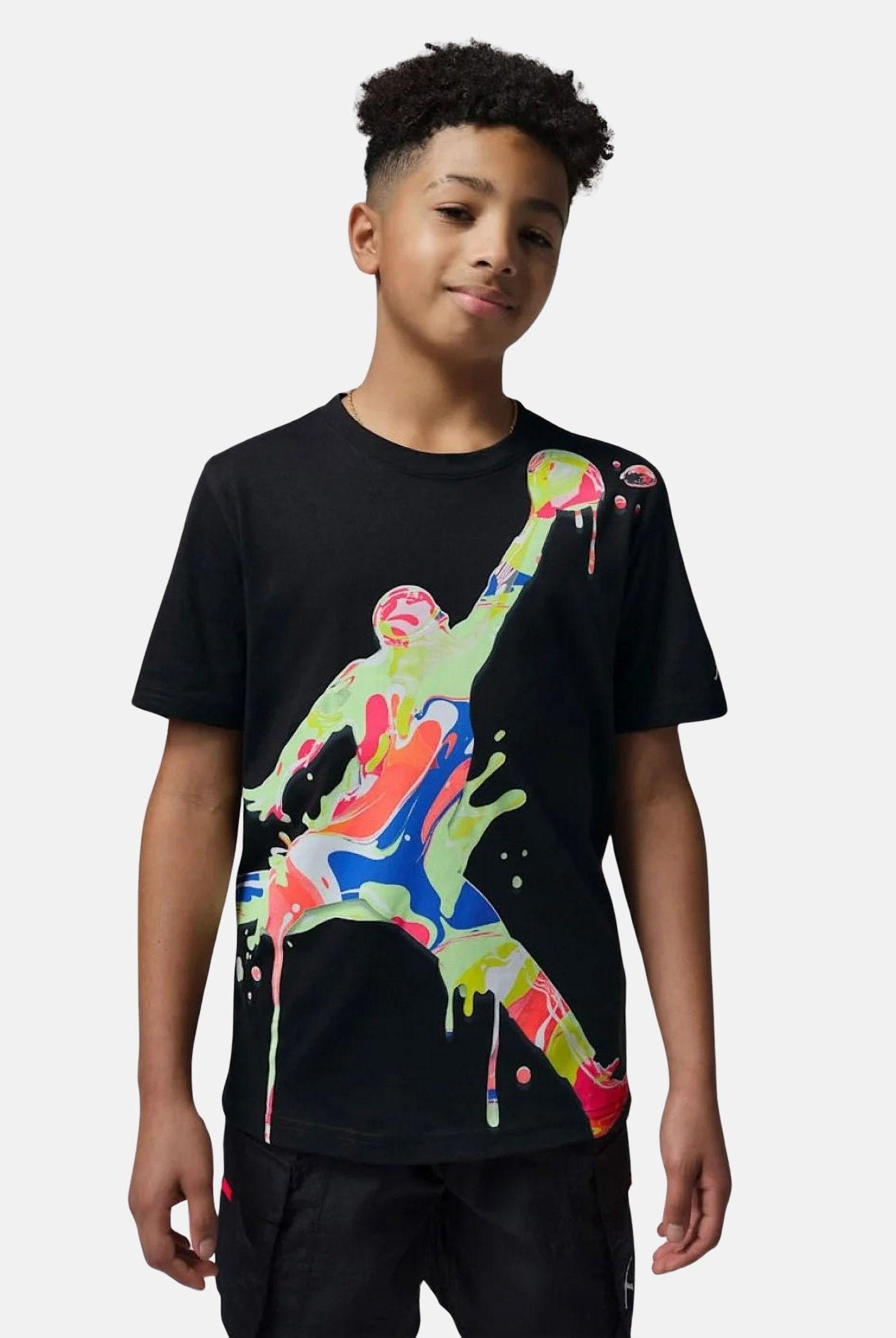 JORDAN T-shirt a manica corta Super Splash nera da bambino 95F896 023 JORDAN