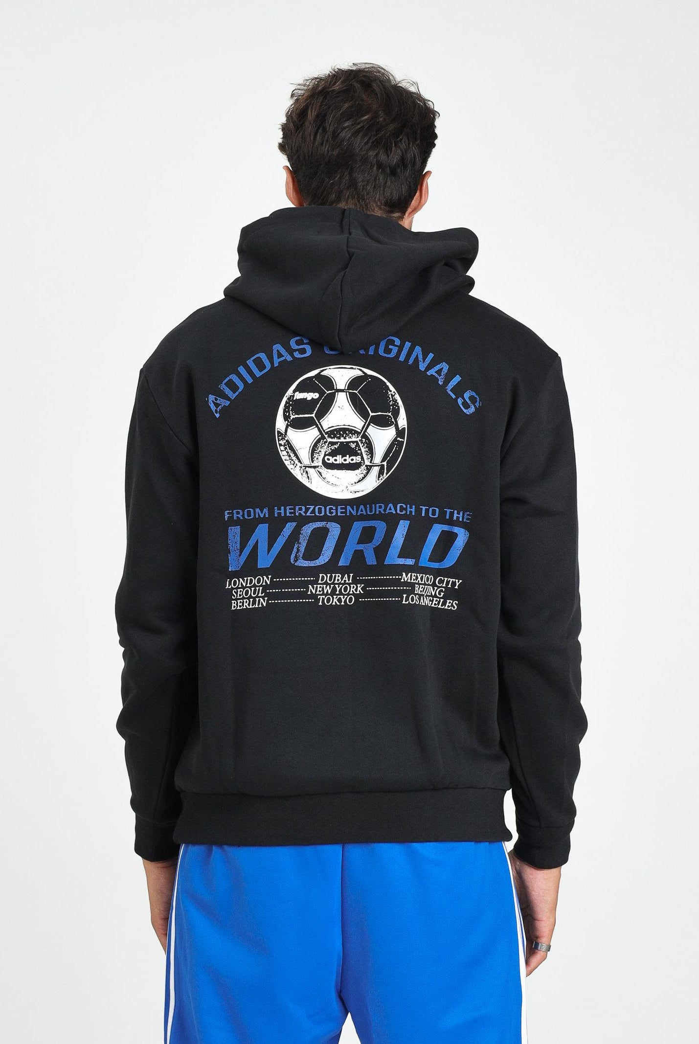 ADIDAS ORIGINALS Felpa con cappuccio Graphic nera da uomo JX3058 ADIDAS ORIGINALS