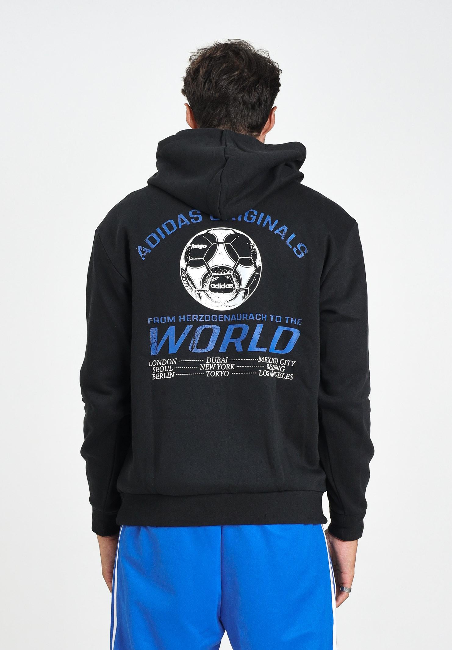 ADIDAS ORIGINALS Felpa con cappuccio Graphic nera da uomo JX3058 ADIDAS ORIGINALS