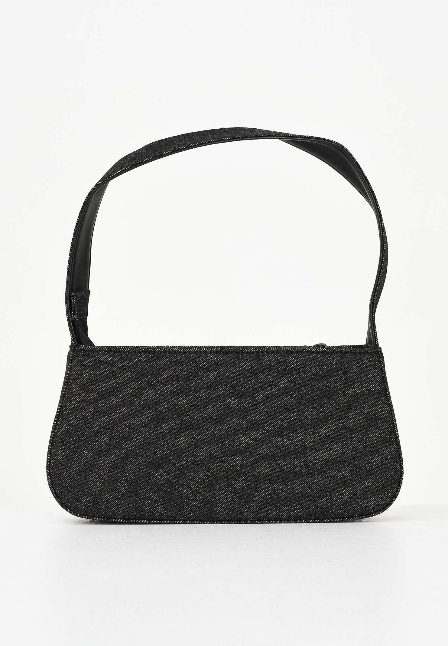 DIESEL Borsa WJULIE in denim nero da donna con strass applicati J02530KXBRM K02 DIESEL