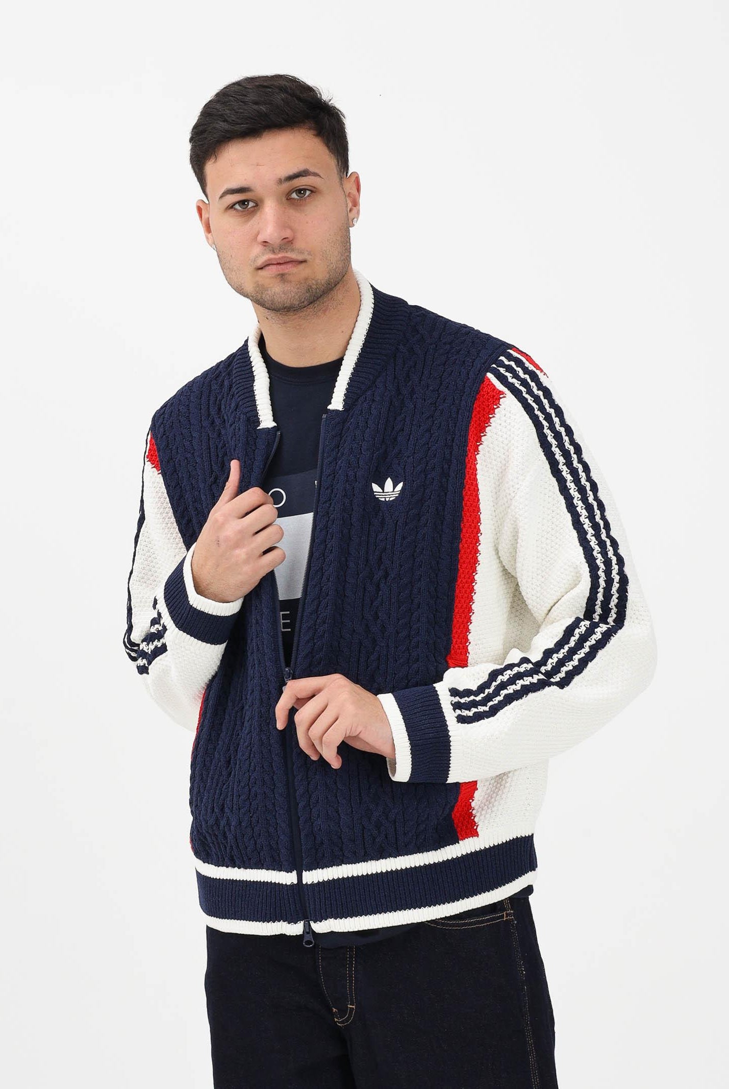 ADIDAS ORIGINALS Cardigan RETRO REMIX blu da uomo KS5438 . ADIDAS ORIGINALS