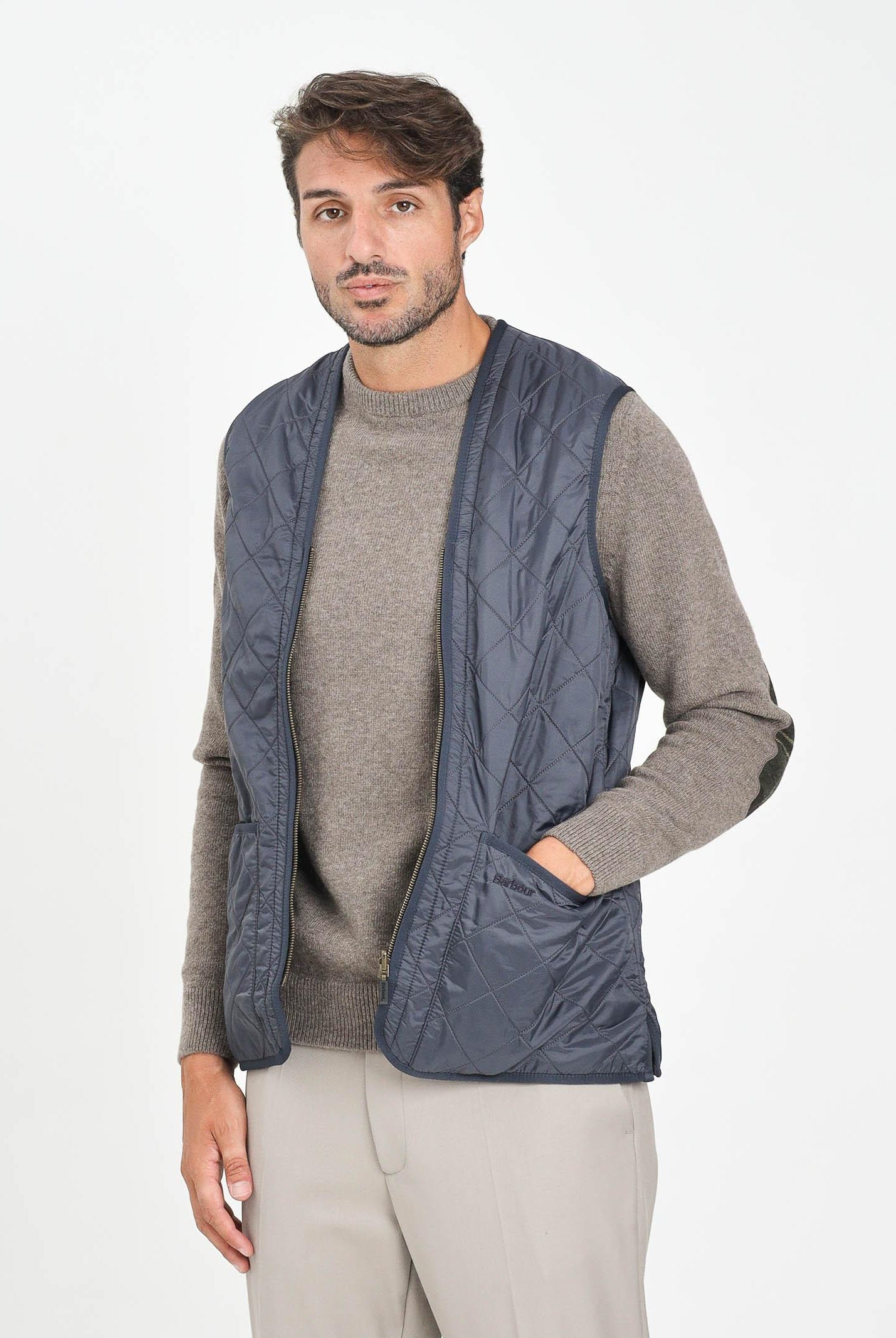BARBOUR Smanicato Polarquilt blu da uomo da abbinare alla giacca Ashby 252MMLI0002 NY91 BARBOUR