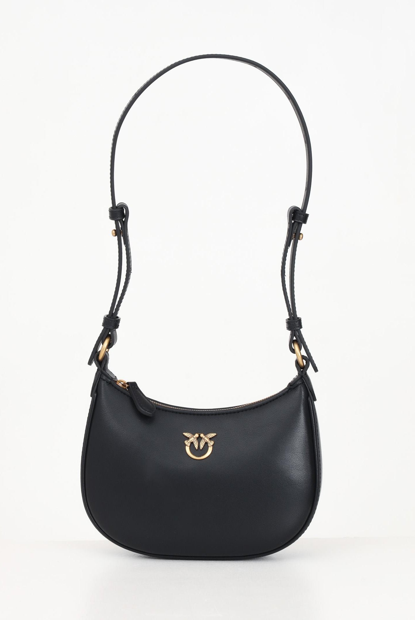 PINKO Borsa a spalla Half Moon nera da donna 103538A0F1 Z99Q PINKO