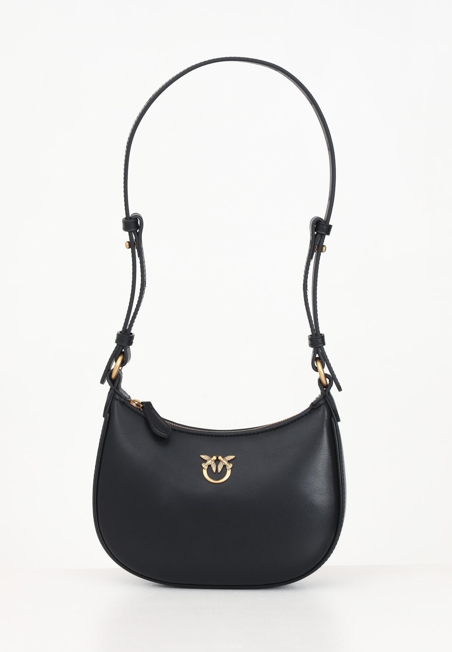 PINKO Borsa a spalla Half Moon nera da donna 103538A0F1 Z99Q PINKO