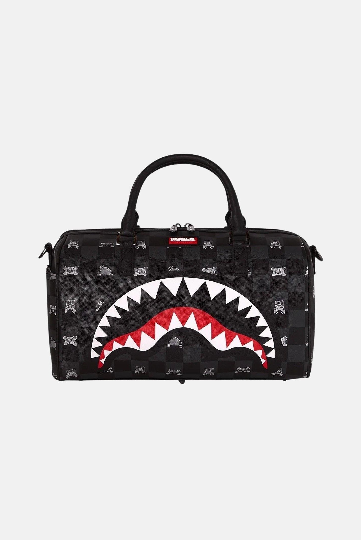 SPRAYGROUND Borsone GRAY PEEKING CHARACTER CHECK nero per uomo e donna 910D8911NSZ . SPRAYGROUND