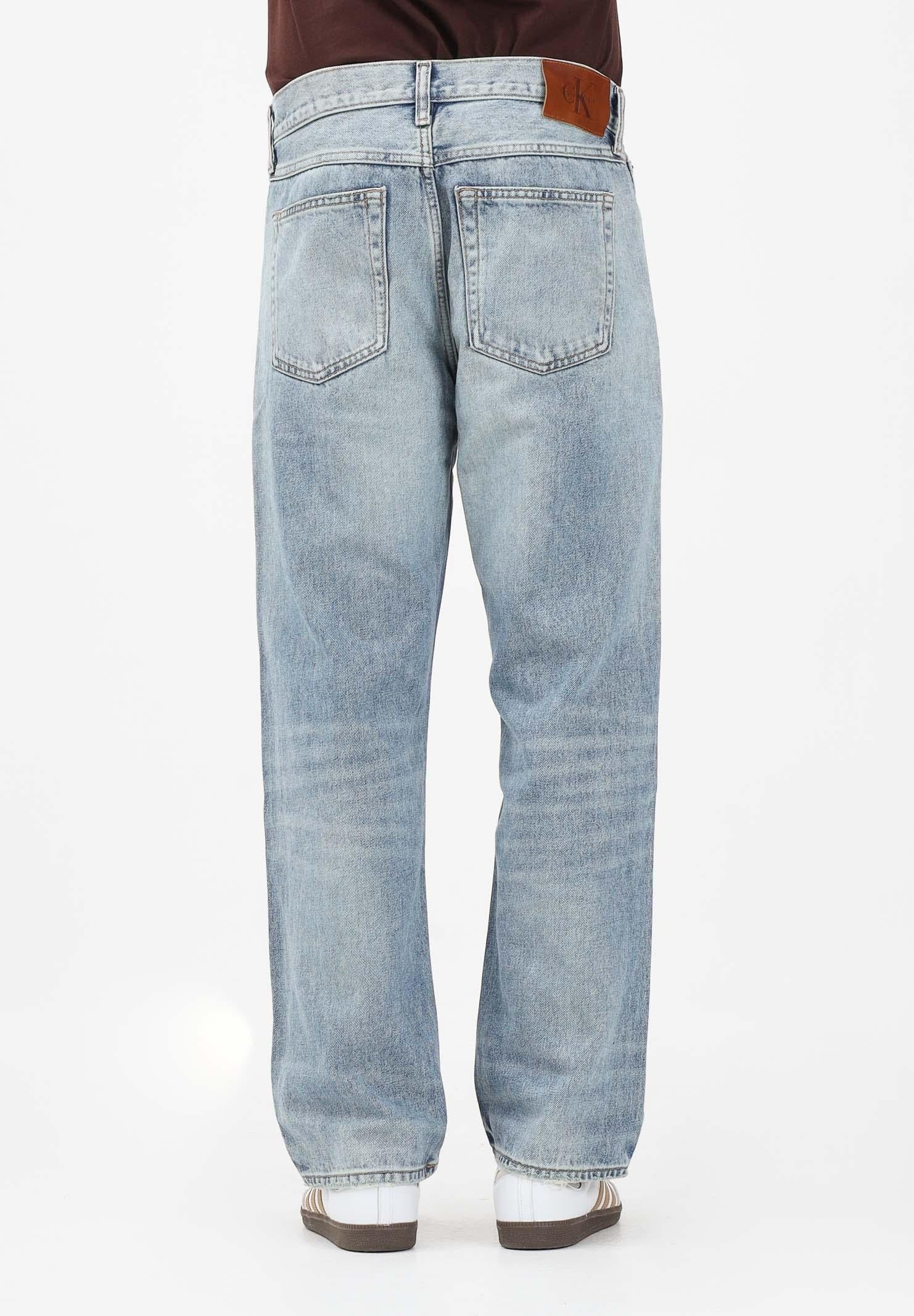 CALVIN KLEIN JEANS Jeans 90's Straight in denim chiaro da uomo LV04RE719G3XK . CALVIN KLEIN JEANS